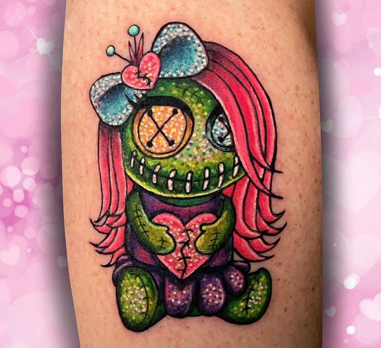 Tatuaje brillante retro