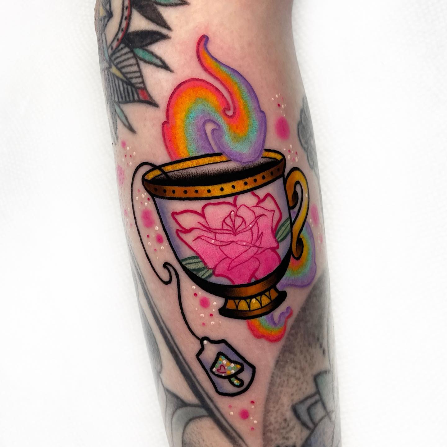 Taza Genial Tatuaje de Purpurina