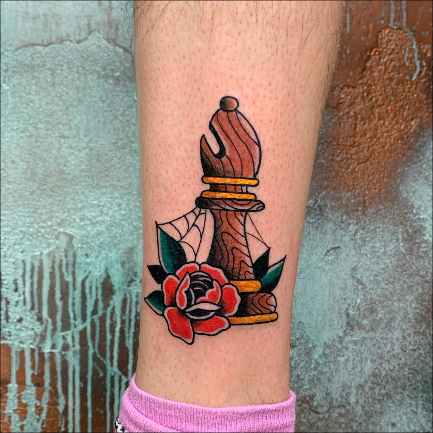 Tatuaje de ajedrez artístico