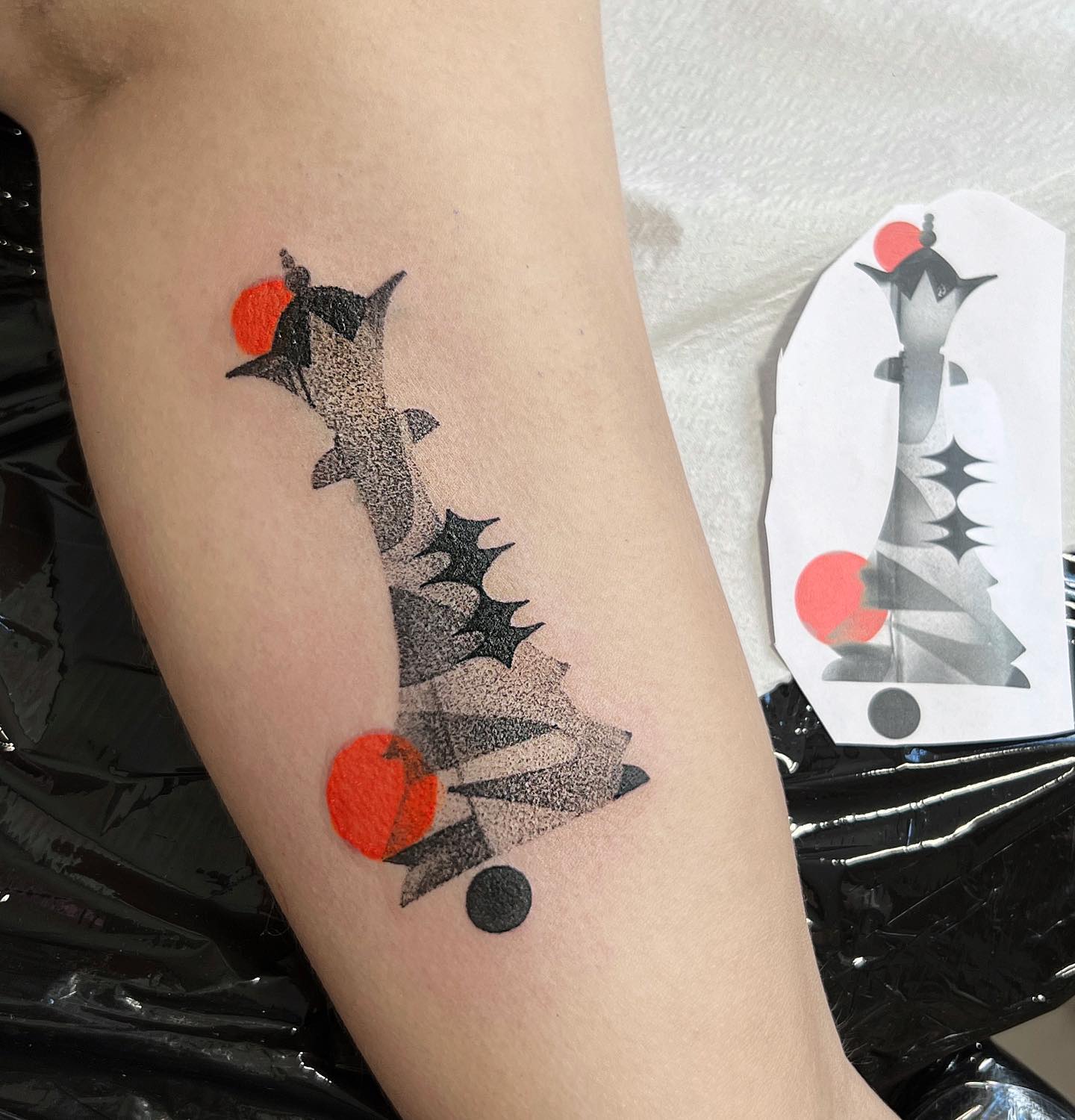 Tatuaje de ajedrez artístico