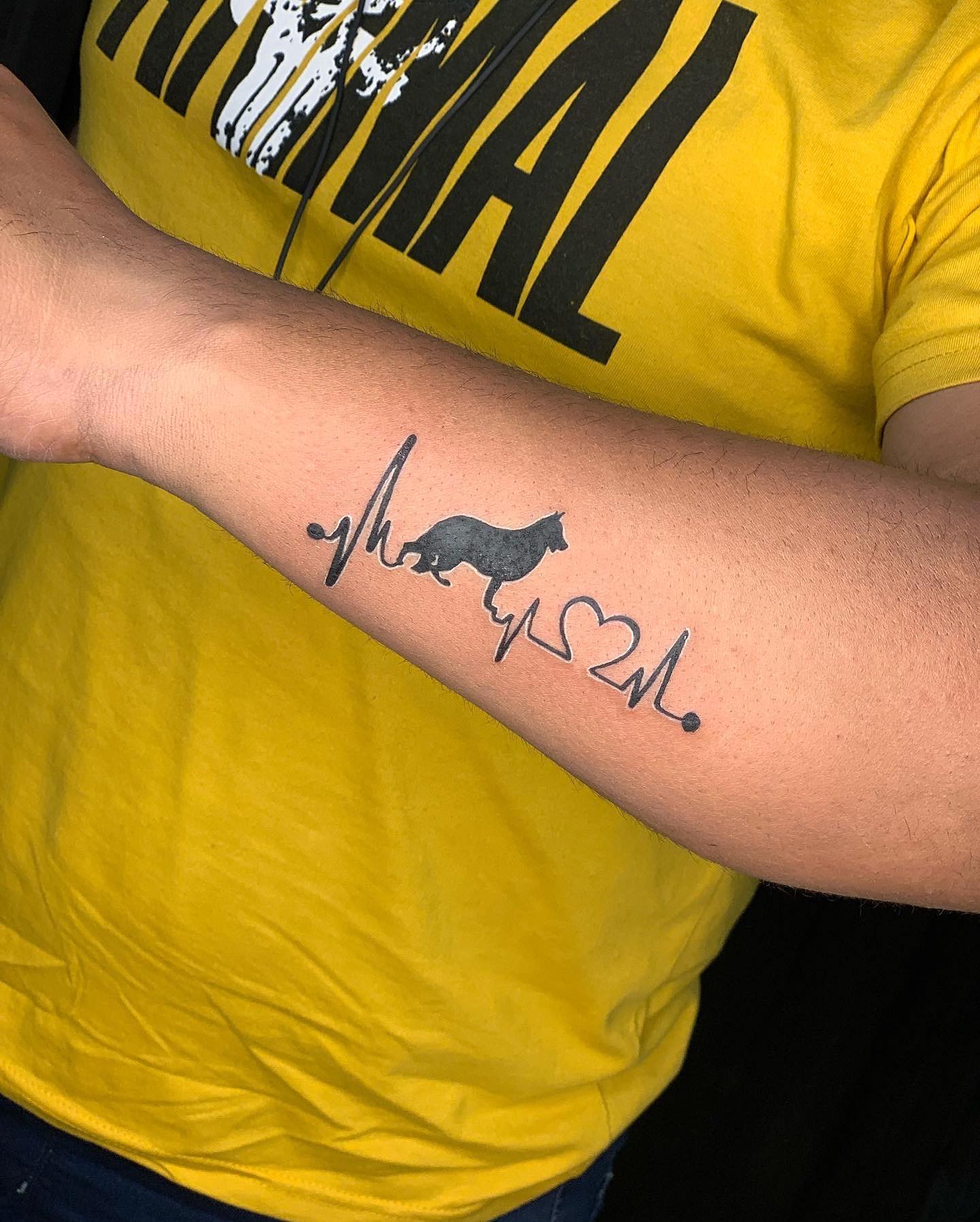 Tatuaje de lobo pequeño