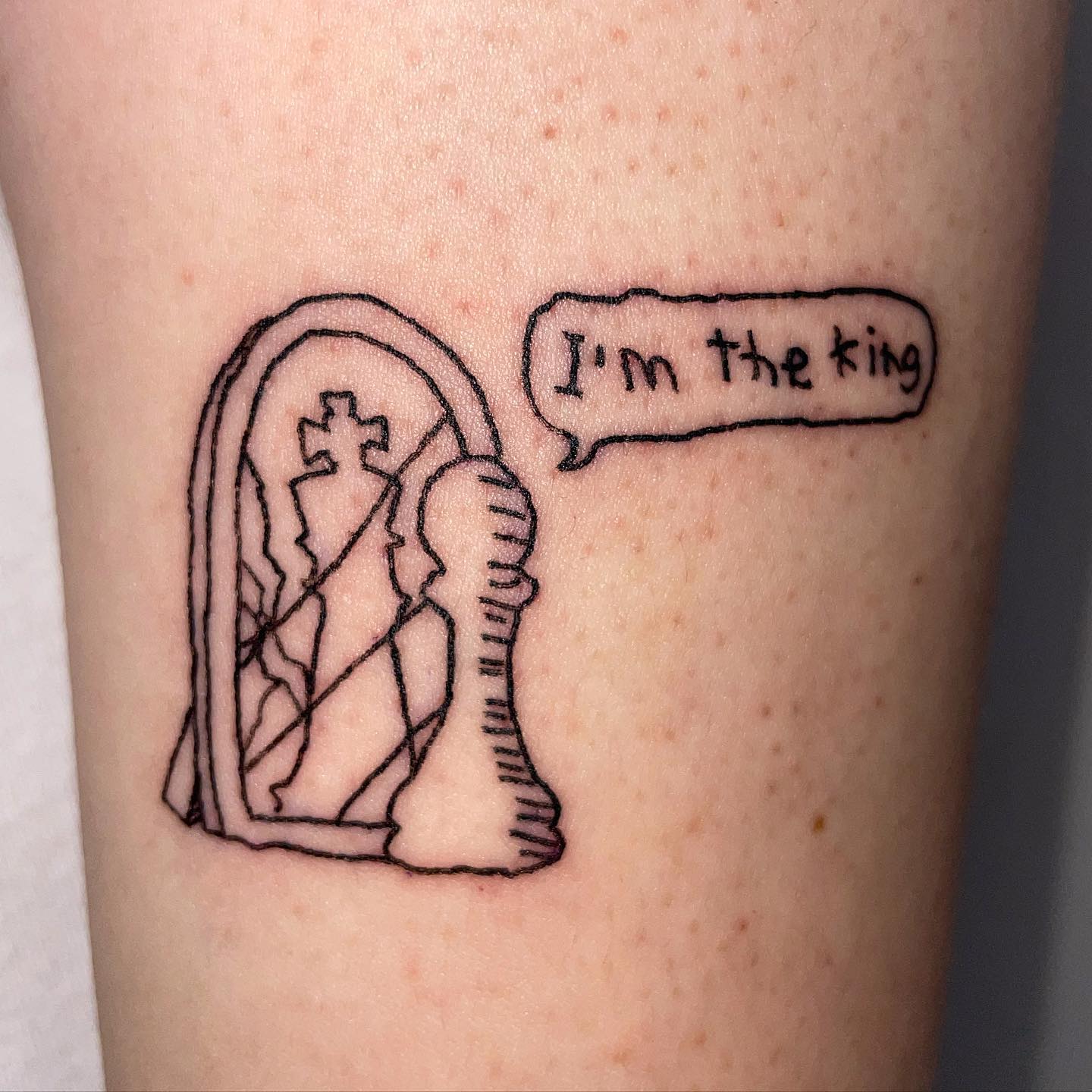 Tatuaje motivacional de ajedrez.