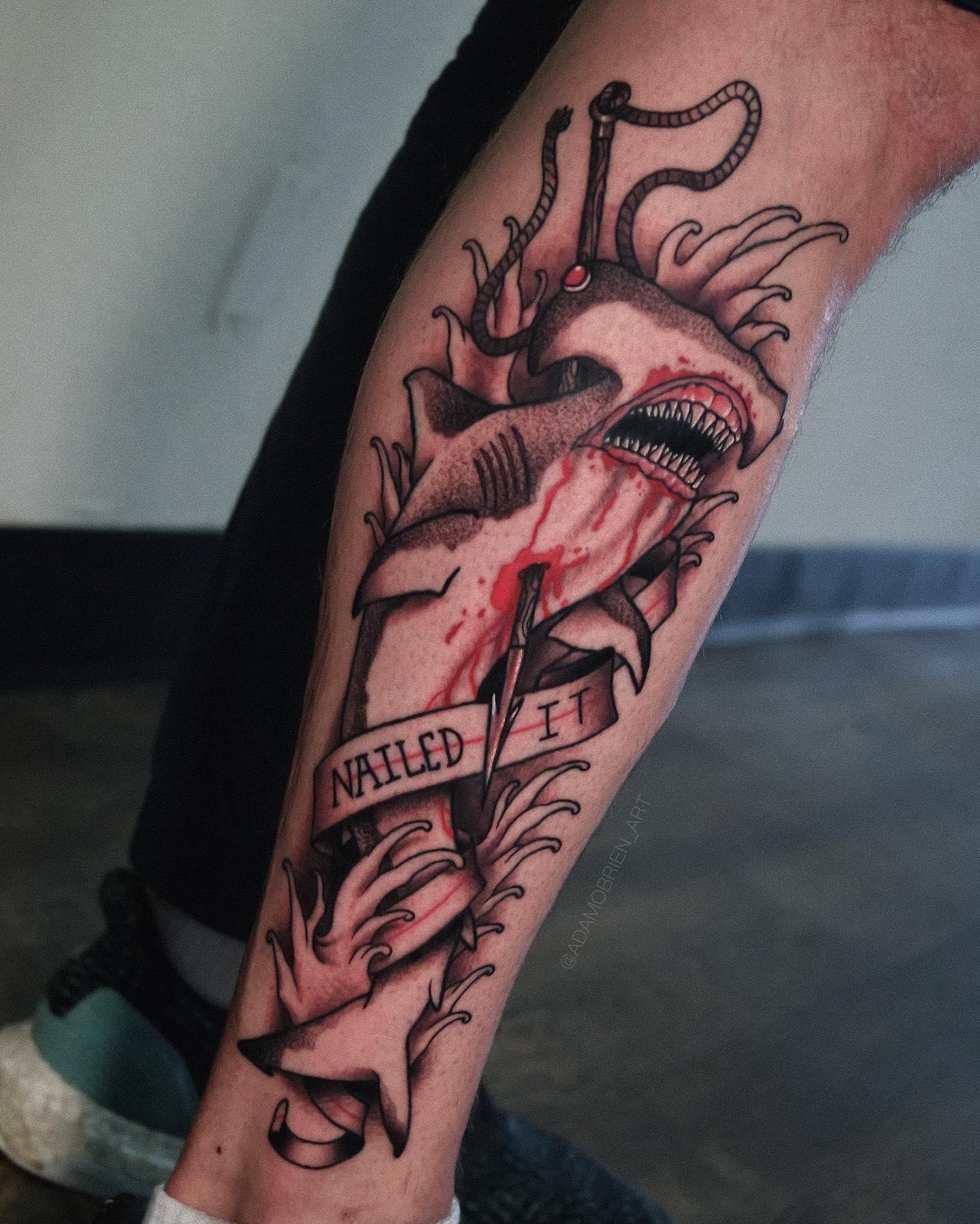 Flor Tiburón Tatuaje