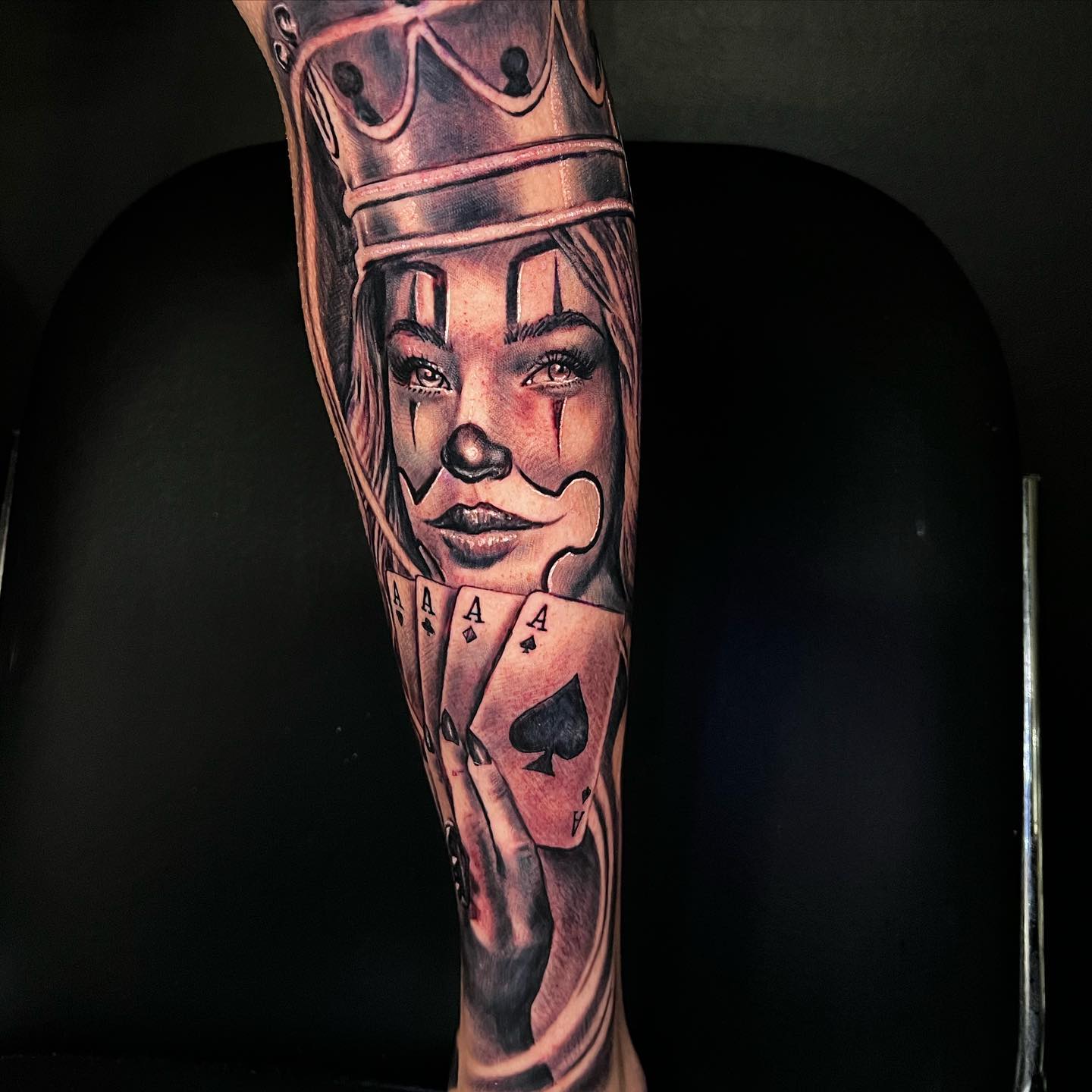 Joker Reina de Espadas Tatuaje