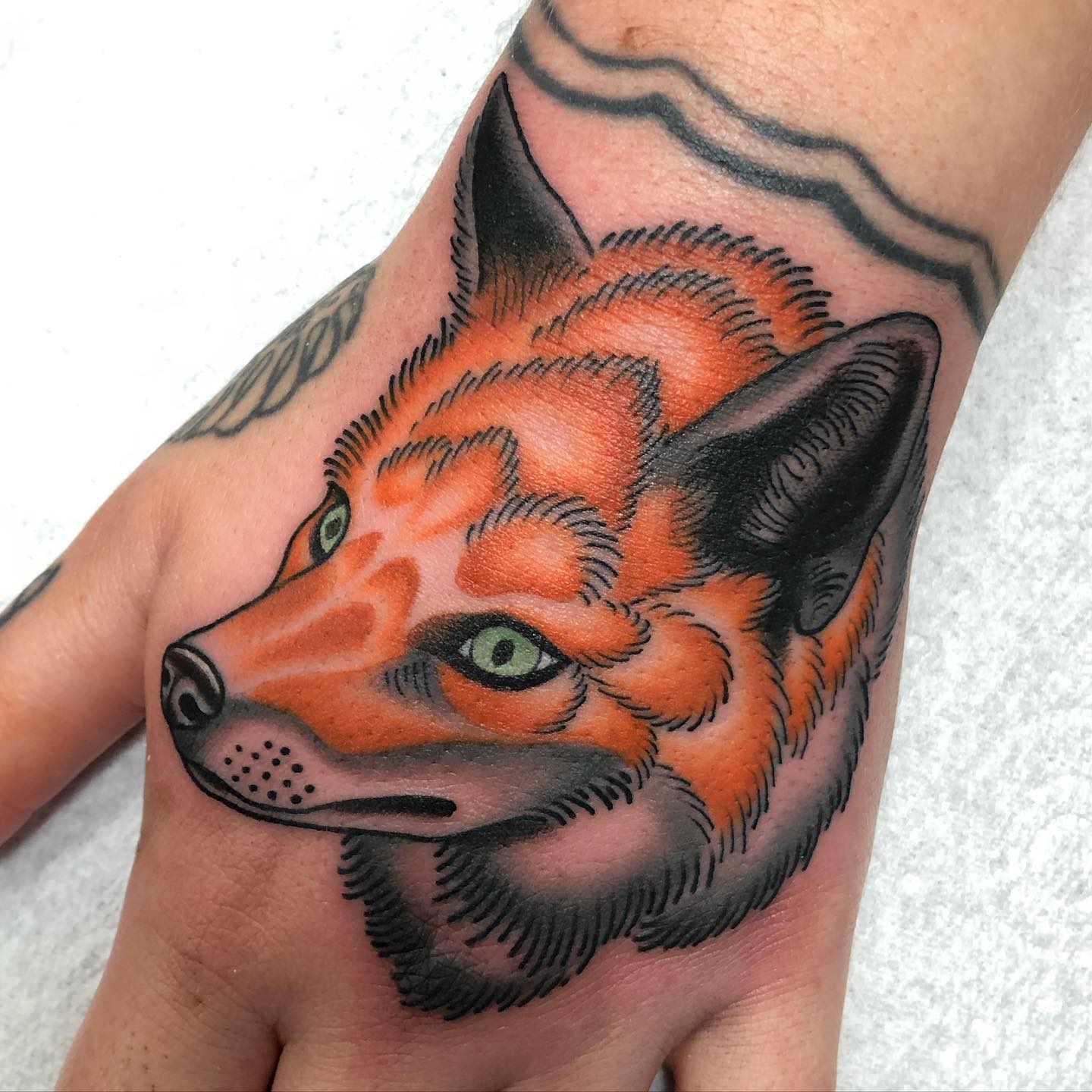 Tatuaje de Zorro de palma