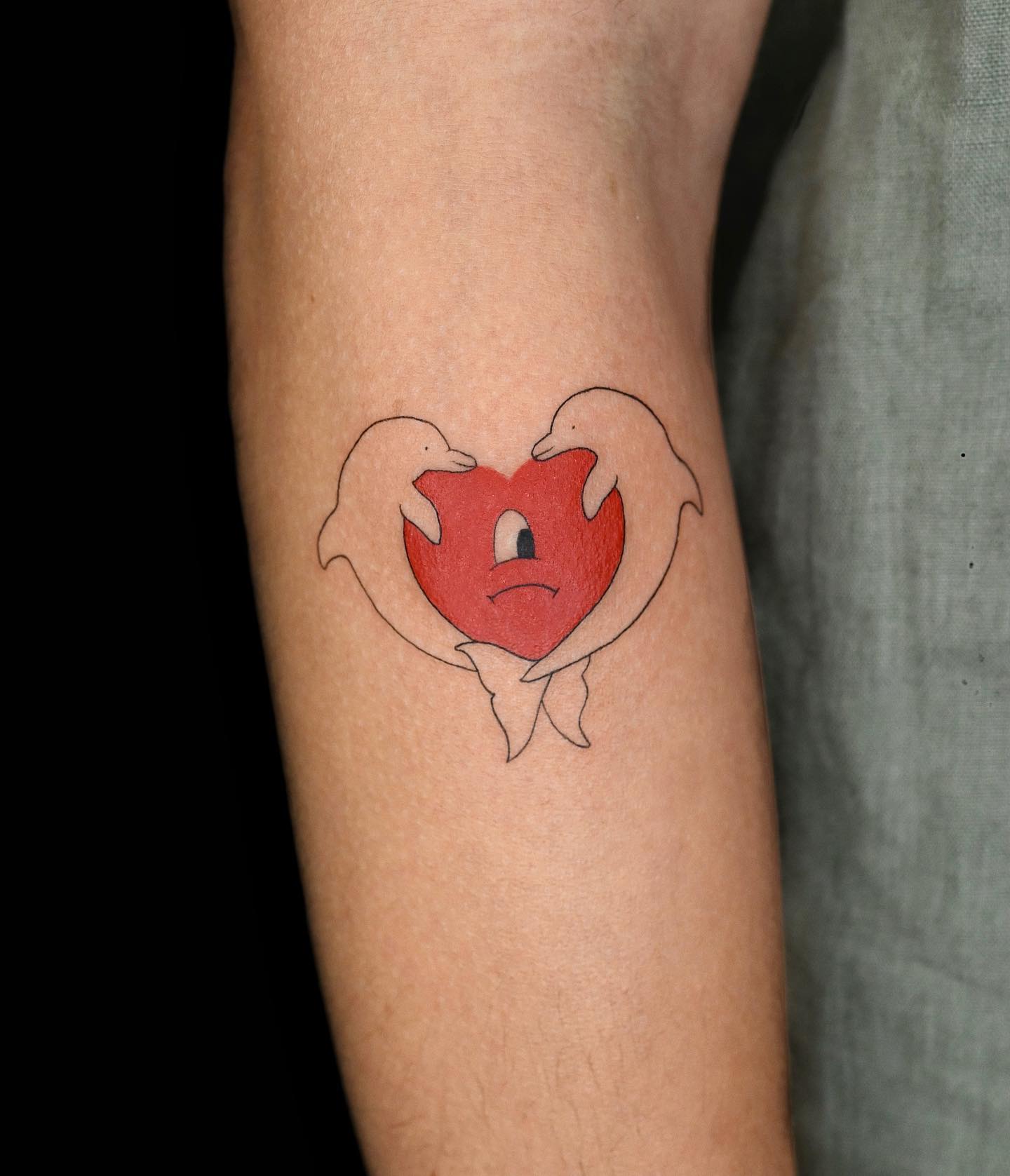 Tatuaje de Dos Delfines