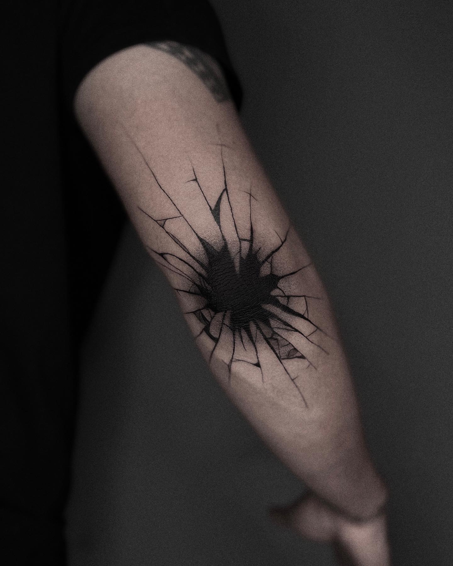 Tinta negra Tatuaje fragmentado
