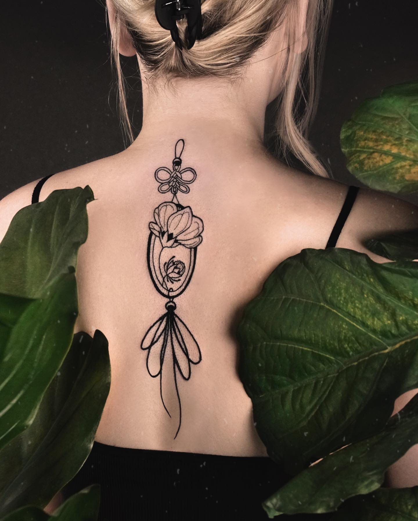 Centro de mesa Tatuaje de espalda