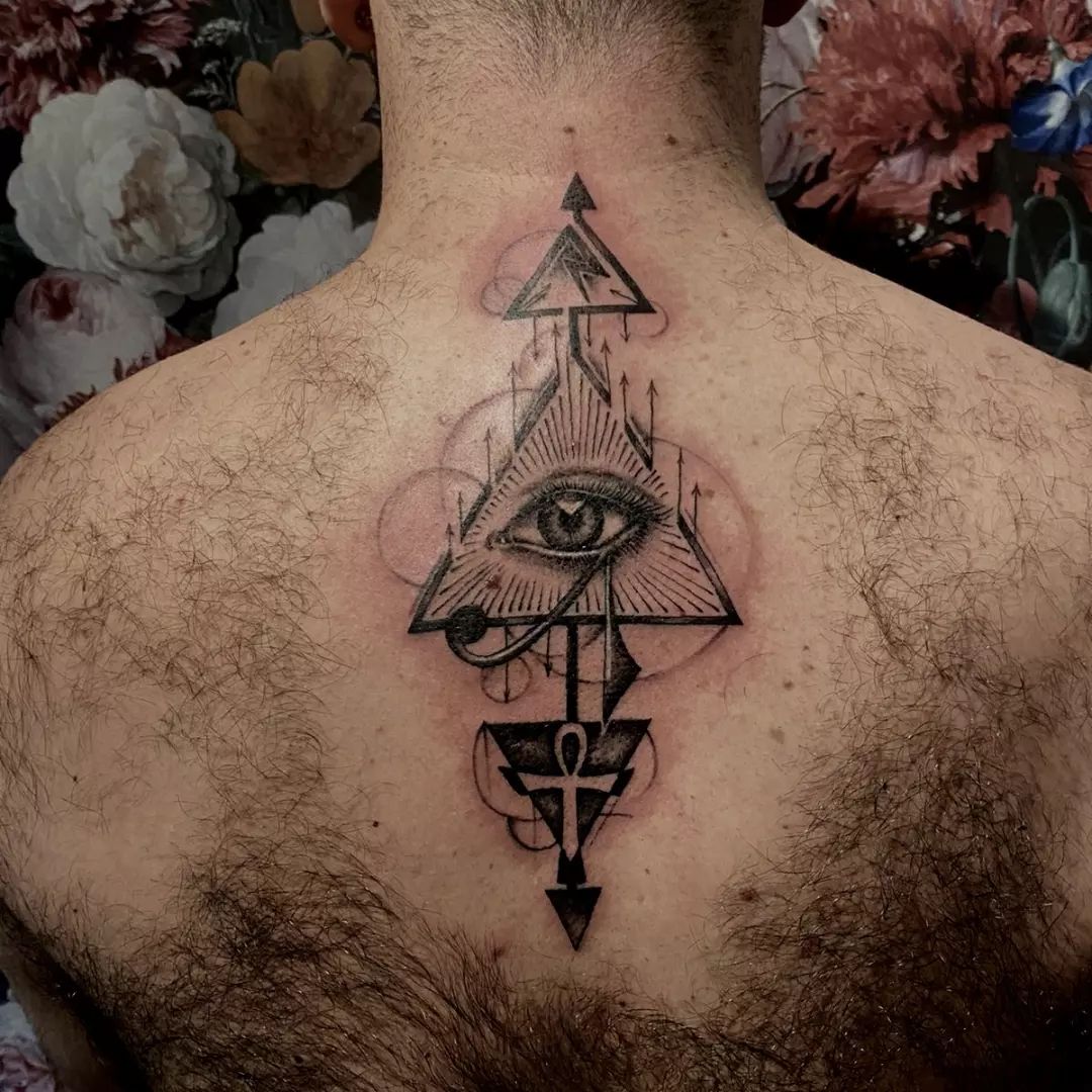 Gran estómago tatuaje de Ankh