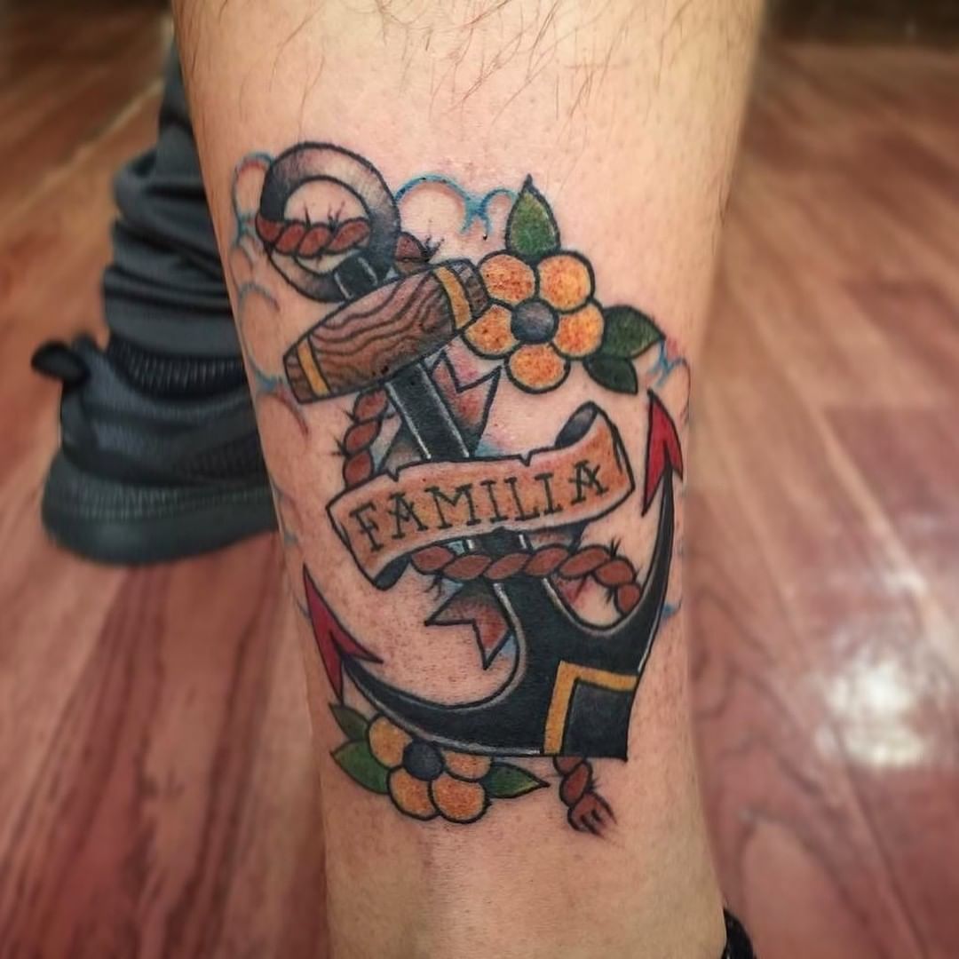 Ideas de tatuajes de anclas, inspiración familiar.