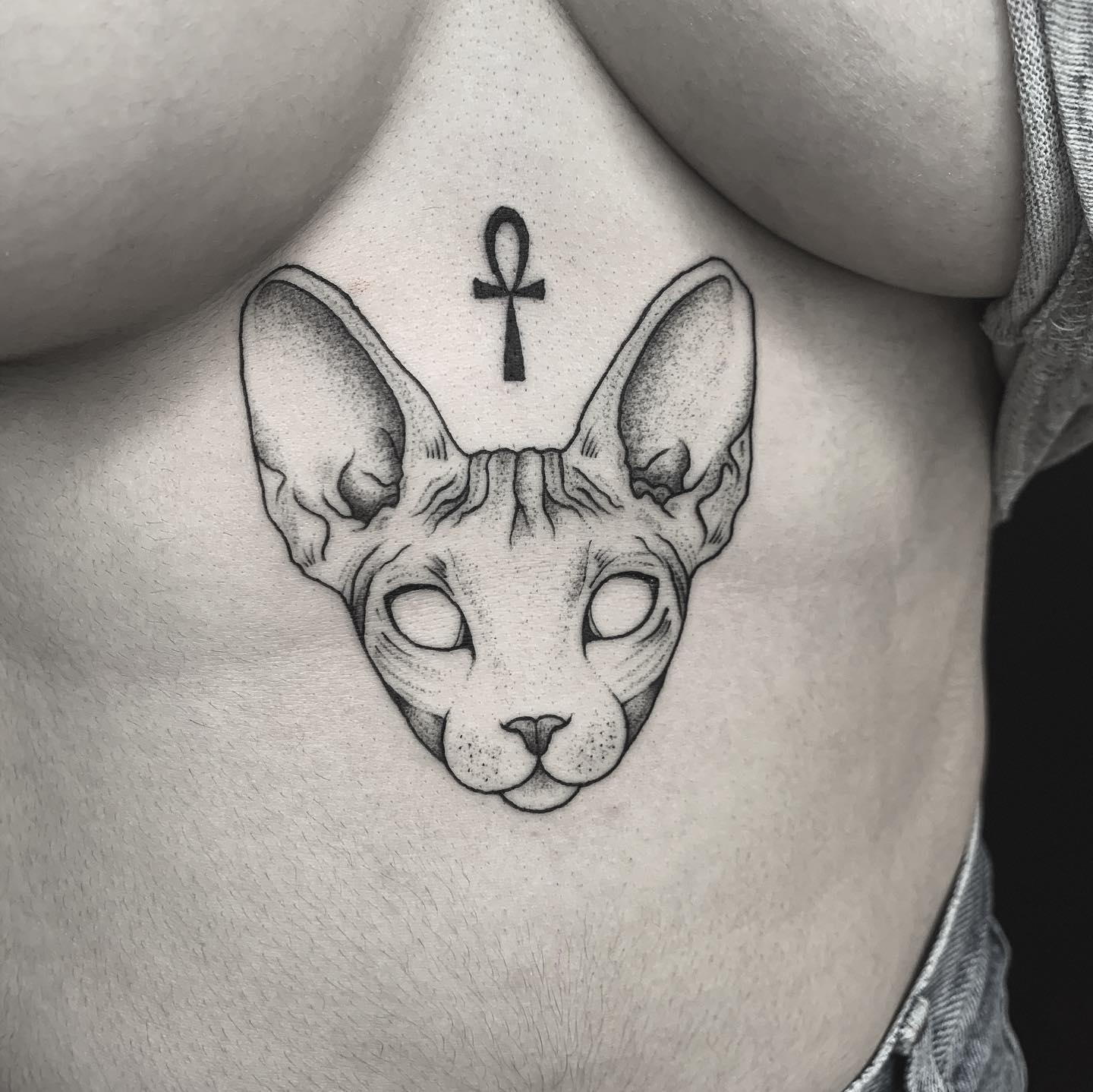 Tatuaje de Ankh Negro