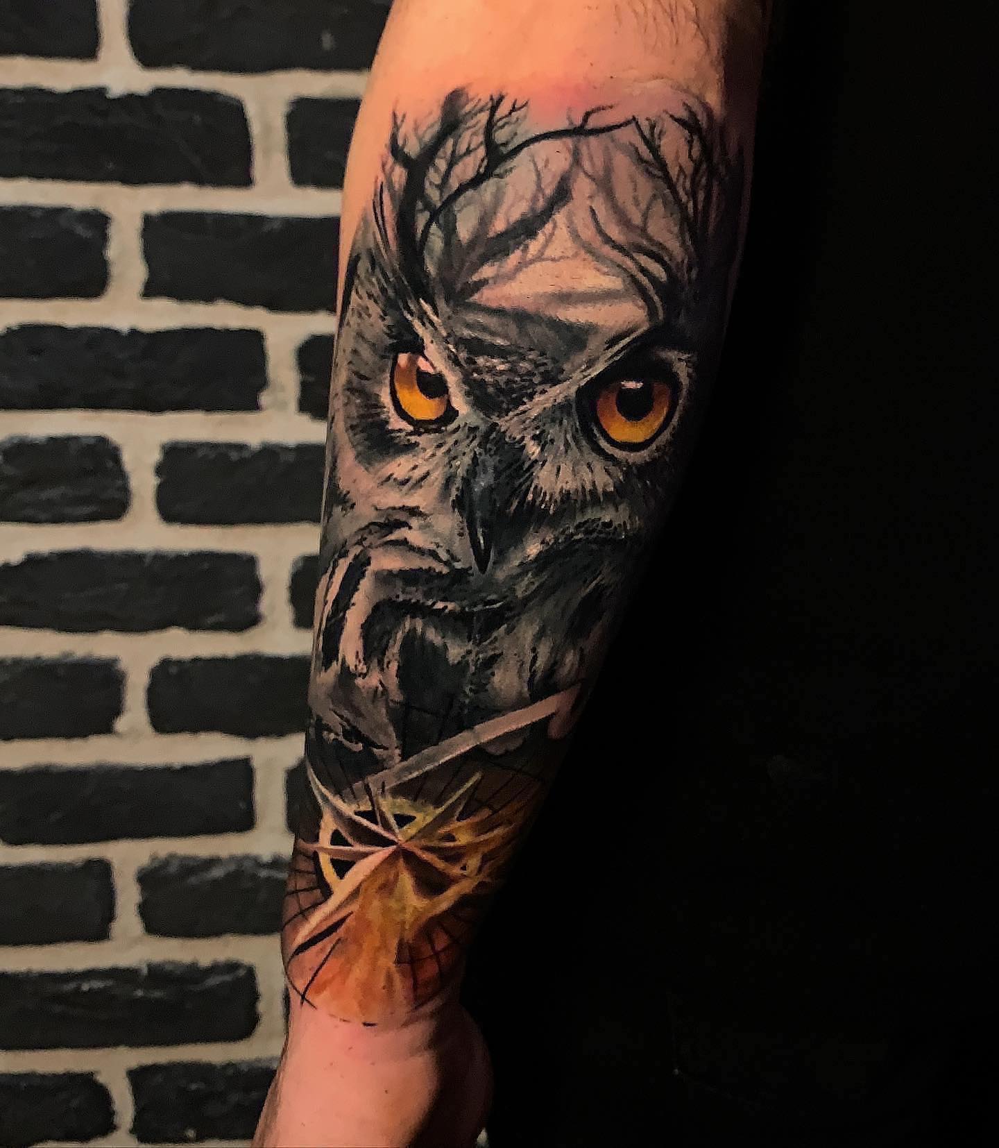 Tatuaje de búho para hombres