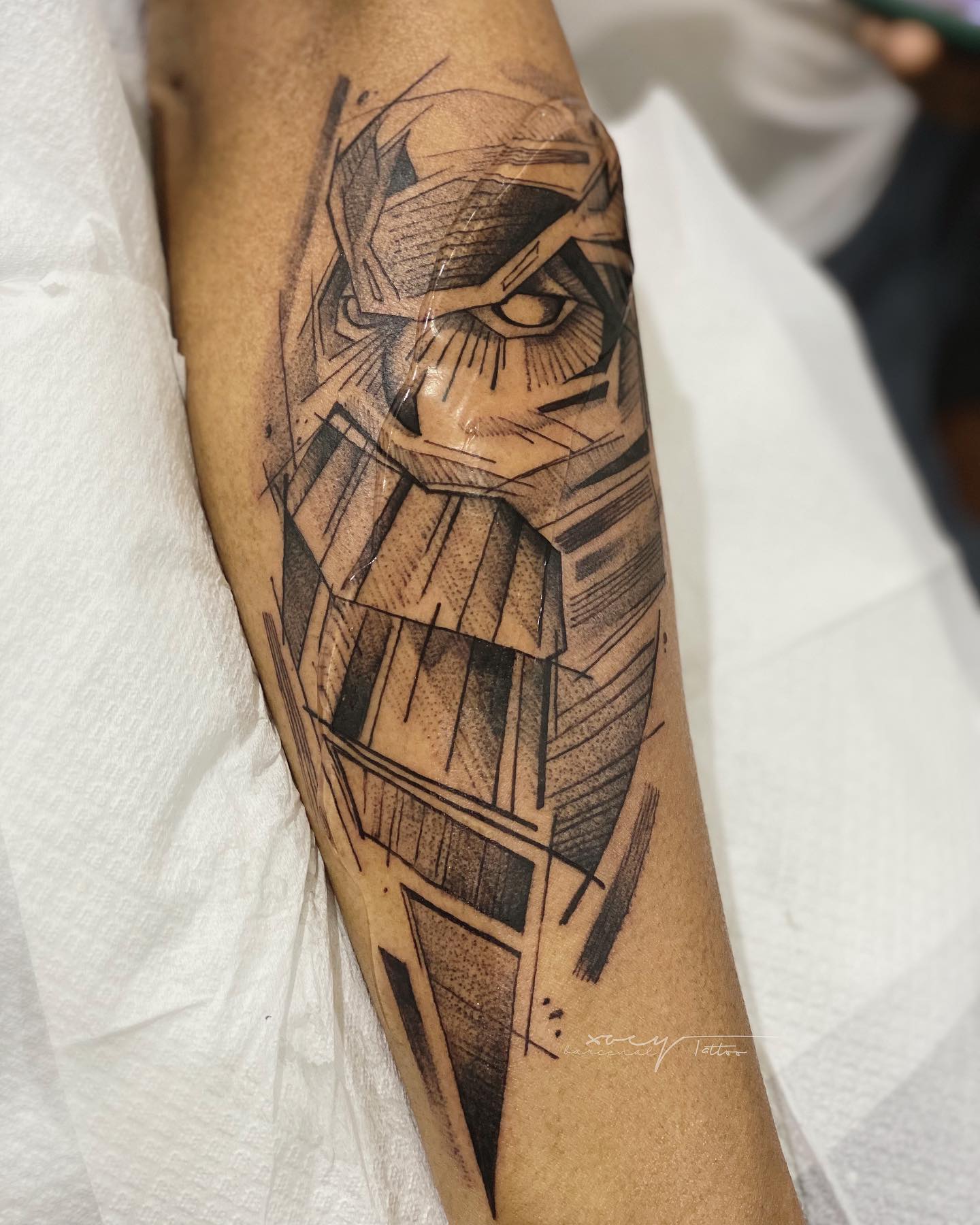 Tatuaje de búho sombreado