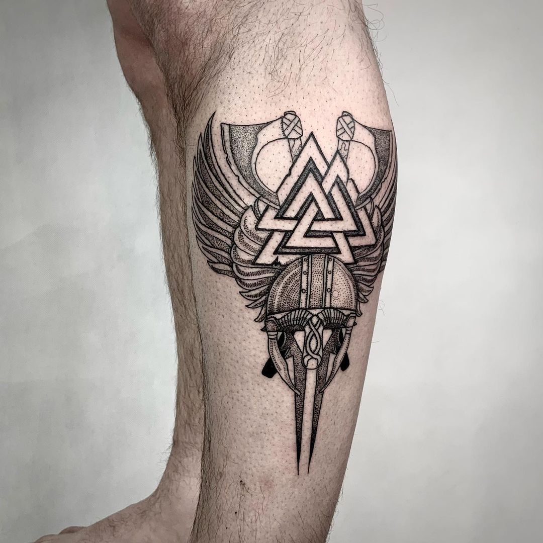 Tatuajes de Valknut Tribal.