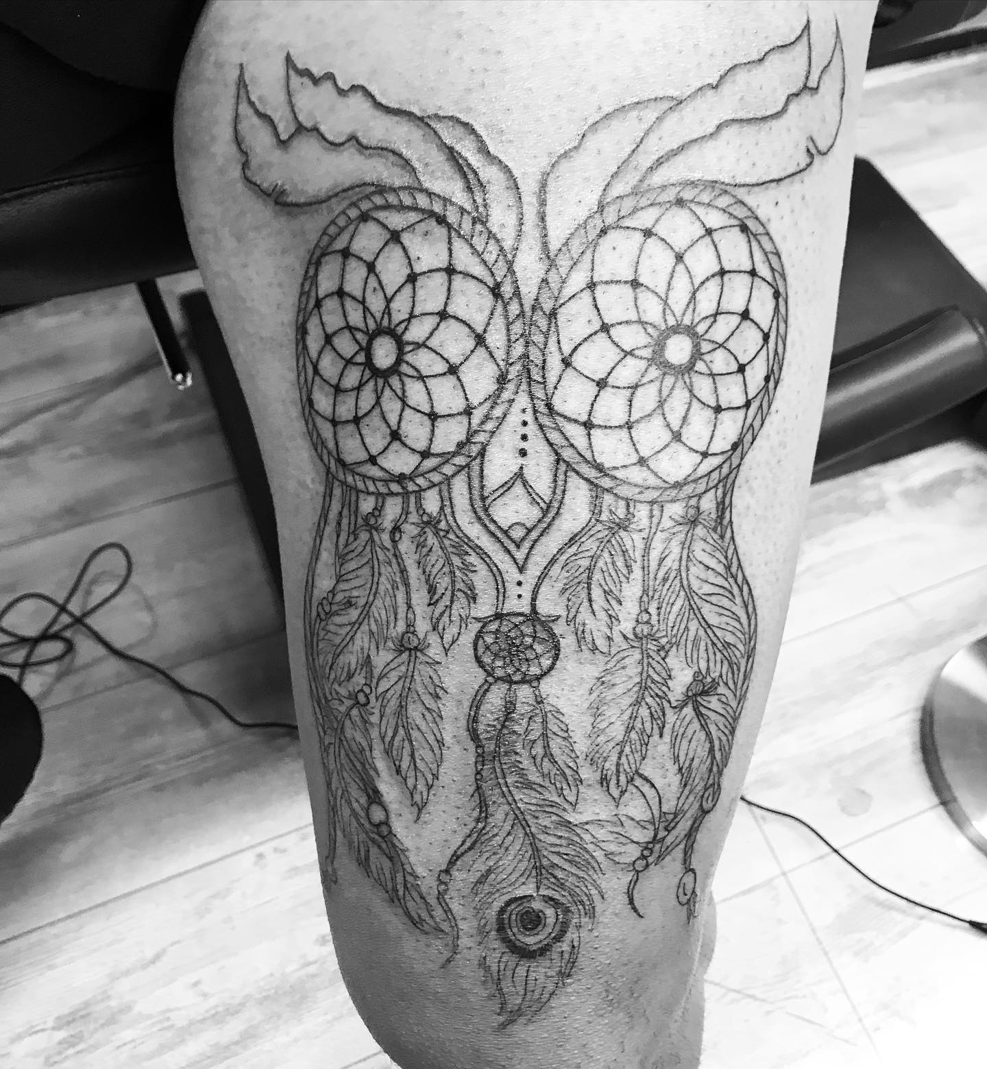 Atrapasueños tatuaje de búho