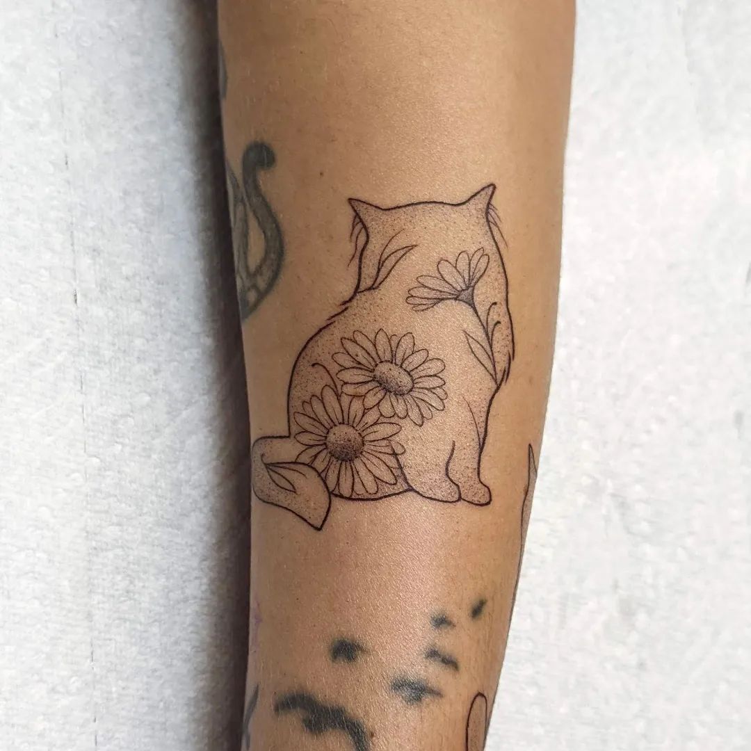 Dibujo de tatuaje de girasol