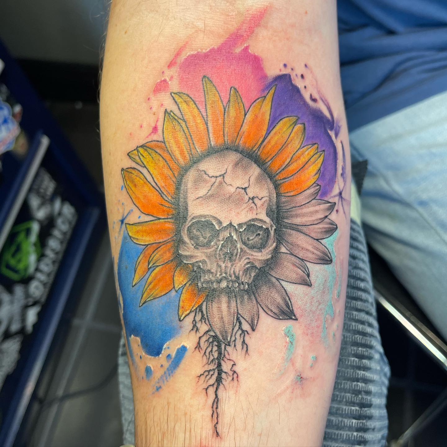 Tatuaje de brazo Girasol