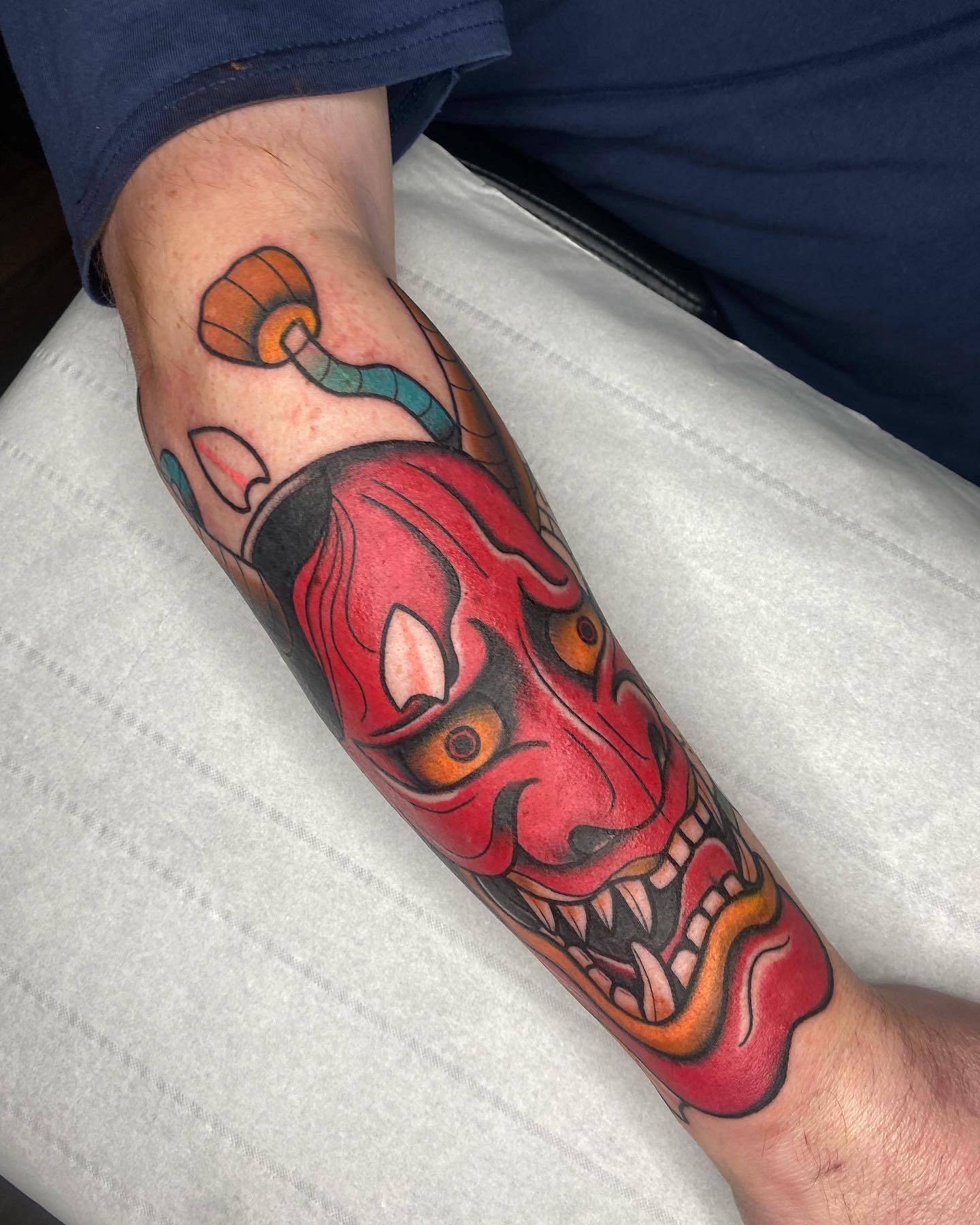 Tatuaje de manga medio del diablo