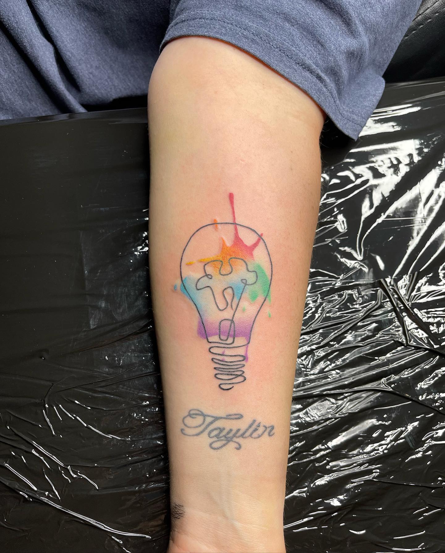 Bombilla Autismo Tatuaje