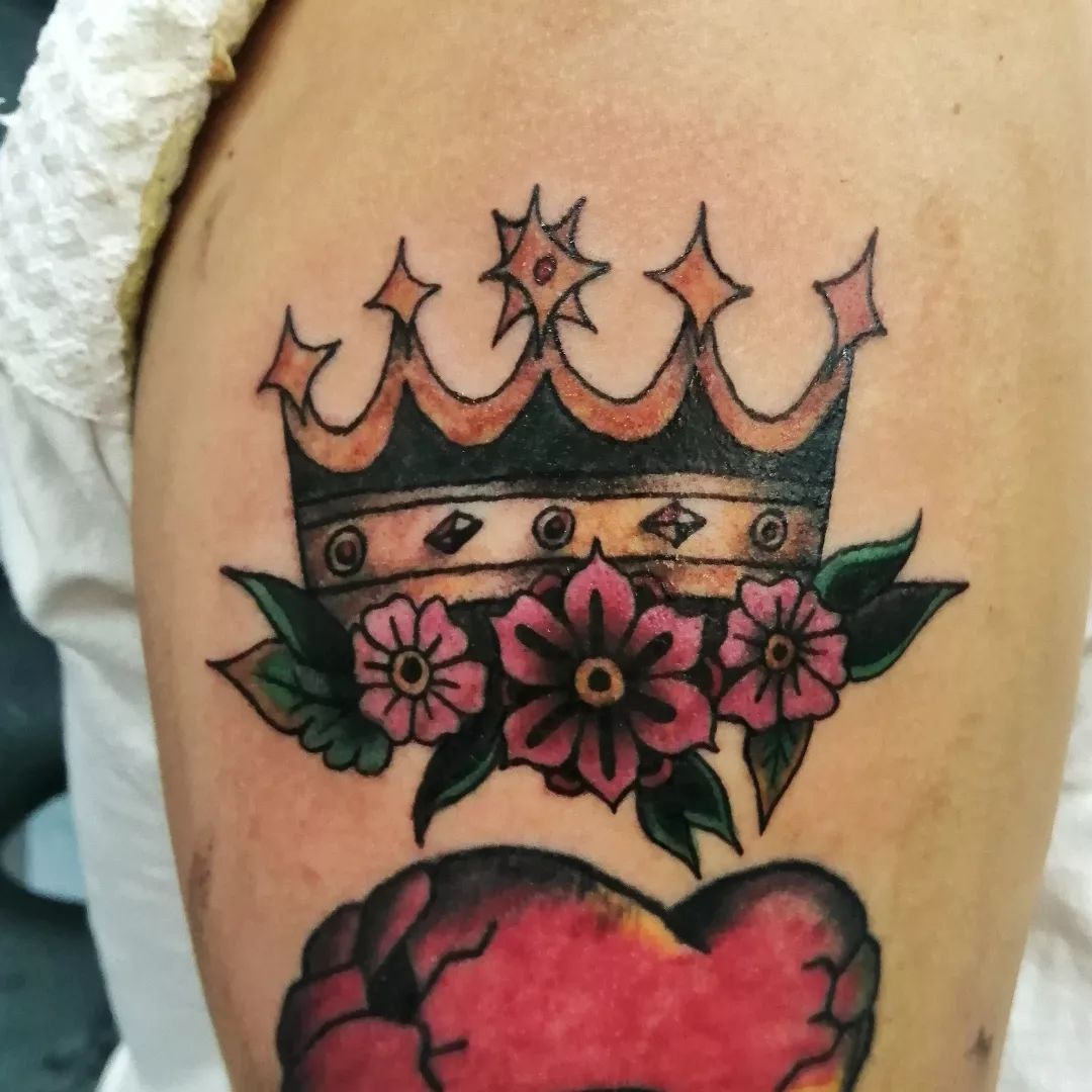 Diseño de tatuaje colorido.