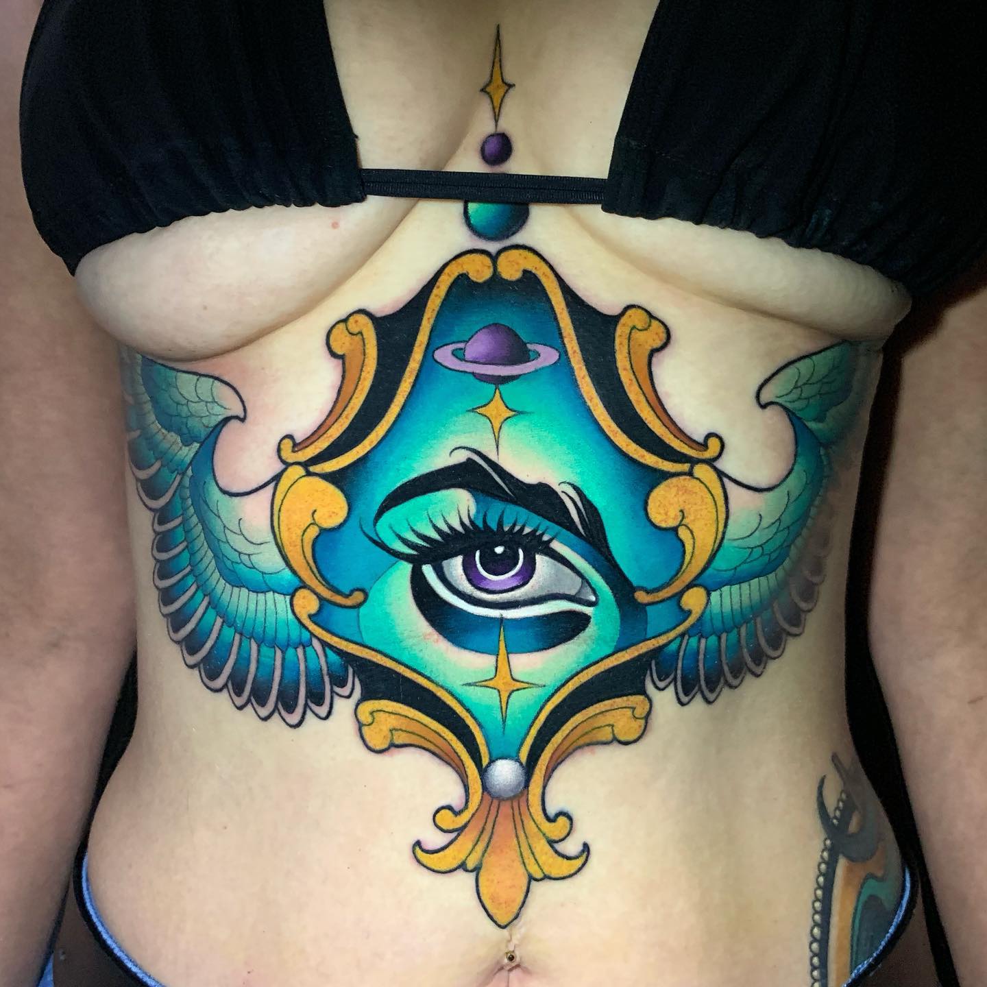 Diversión Estómago Ojo Que Todo Lo Ve Tatuaje