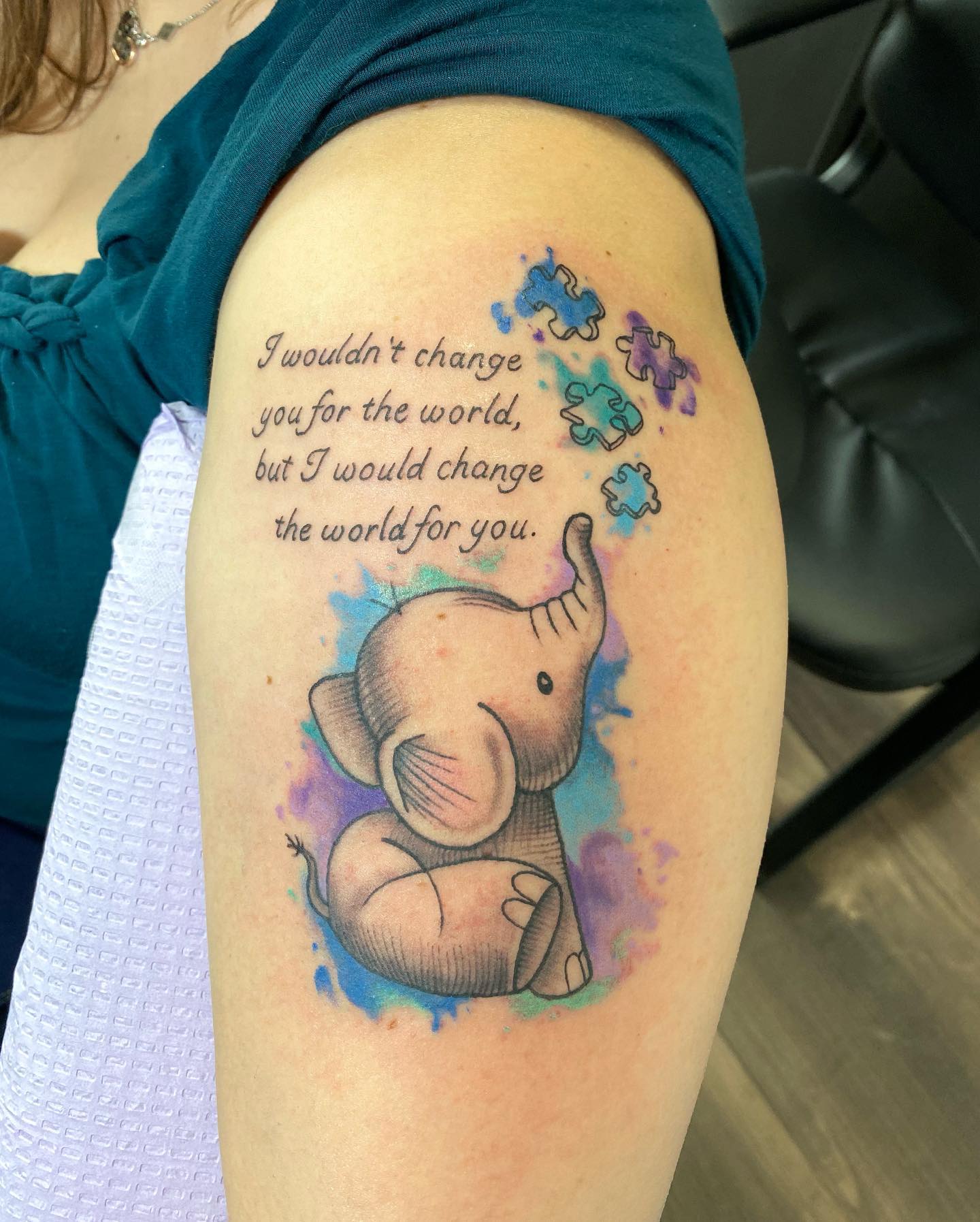 Elefante Autismo Tatuaje