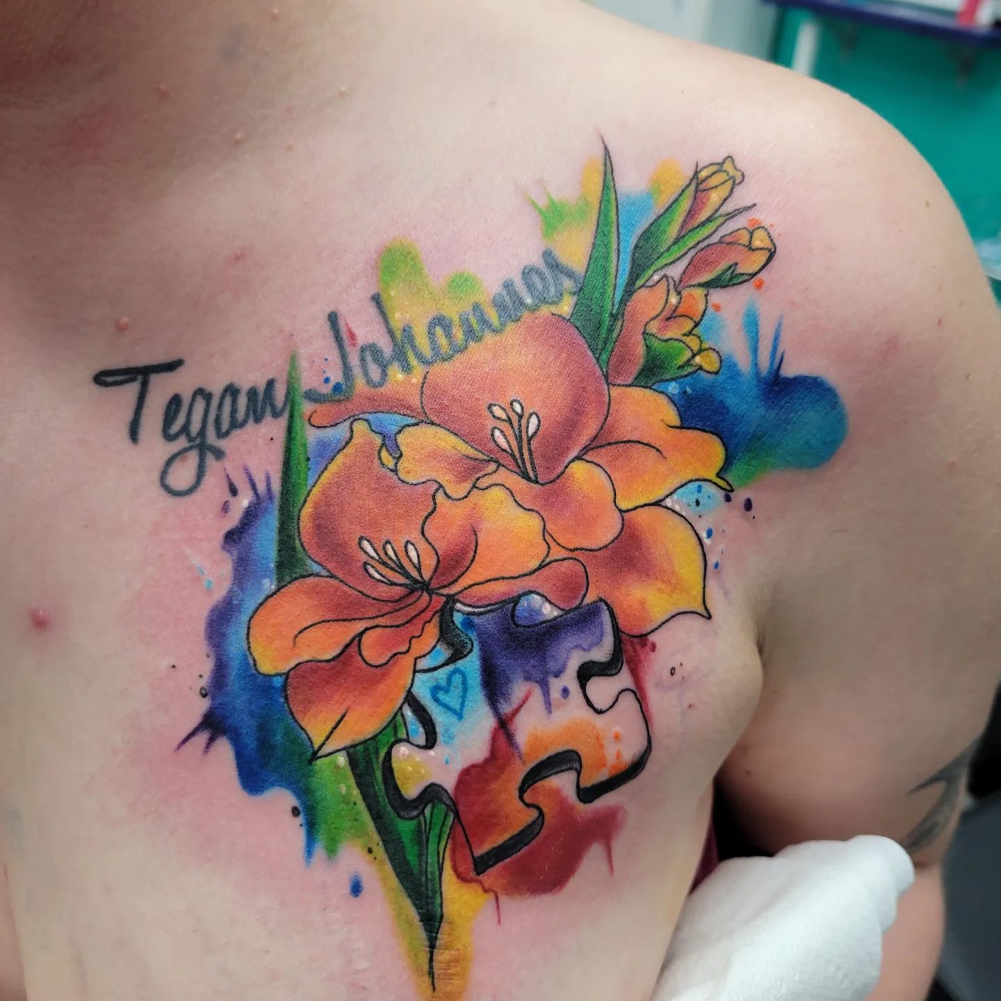 Flor Autismo Tatuaje