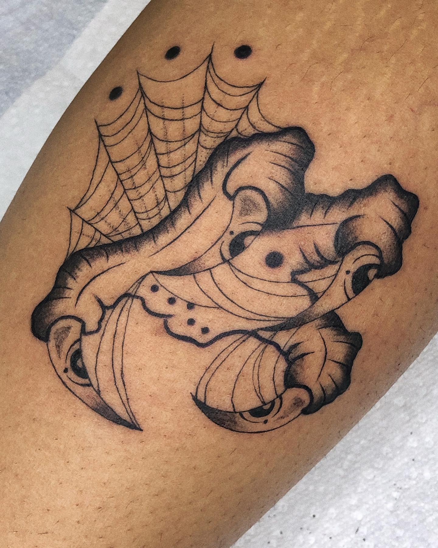 Horror Garra Tela de Araña Tatuaje