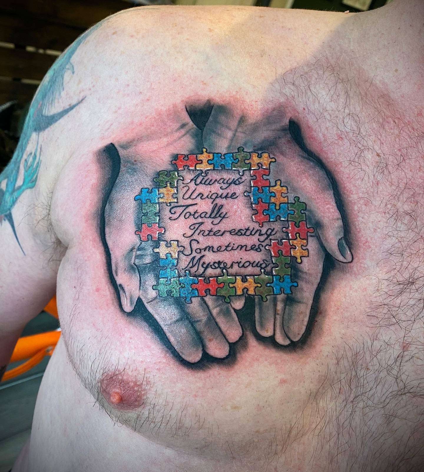 Pecho Autismo Tatuaje