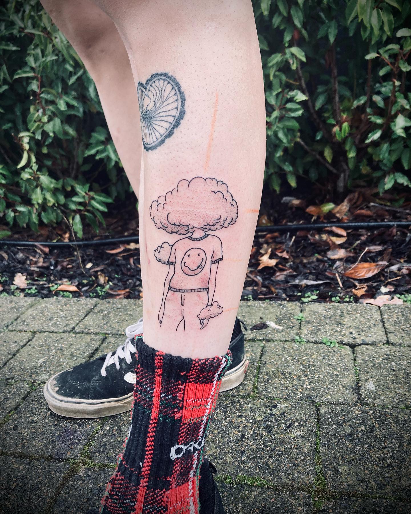 Rodilla Nube Tatuaje
