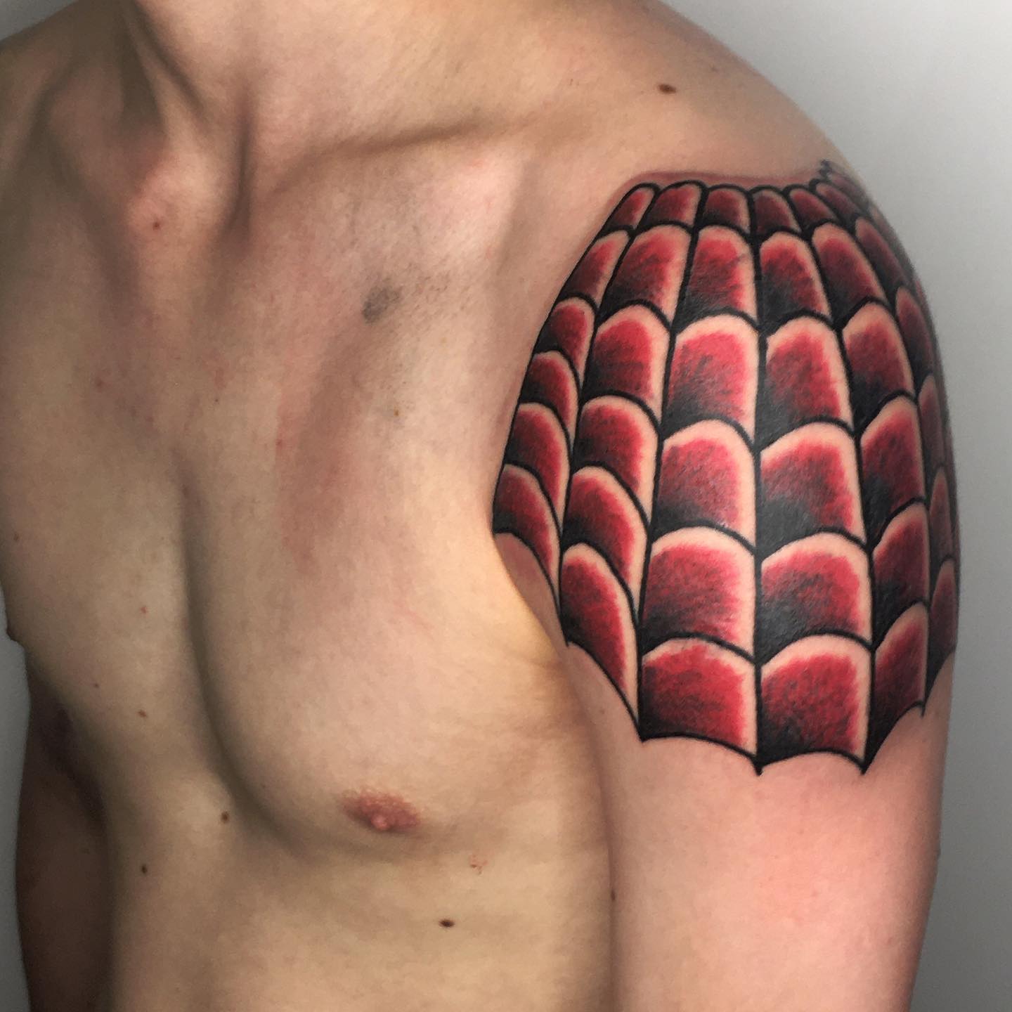 Tatuaje detallado de tela de araña