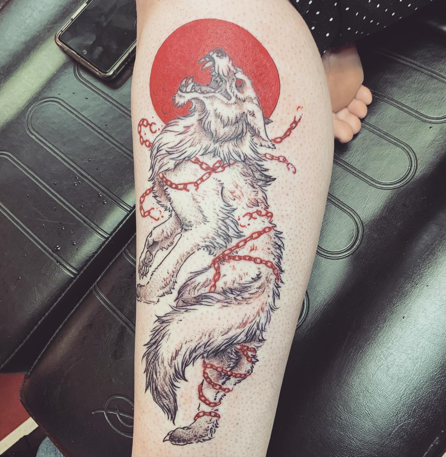 Diseño de Tatuaje Lobo Blanco