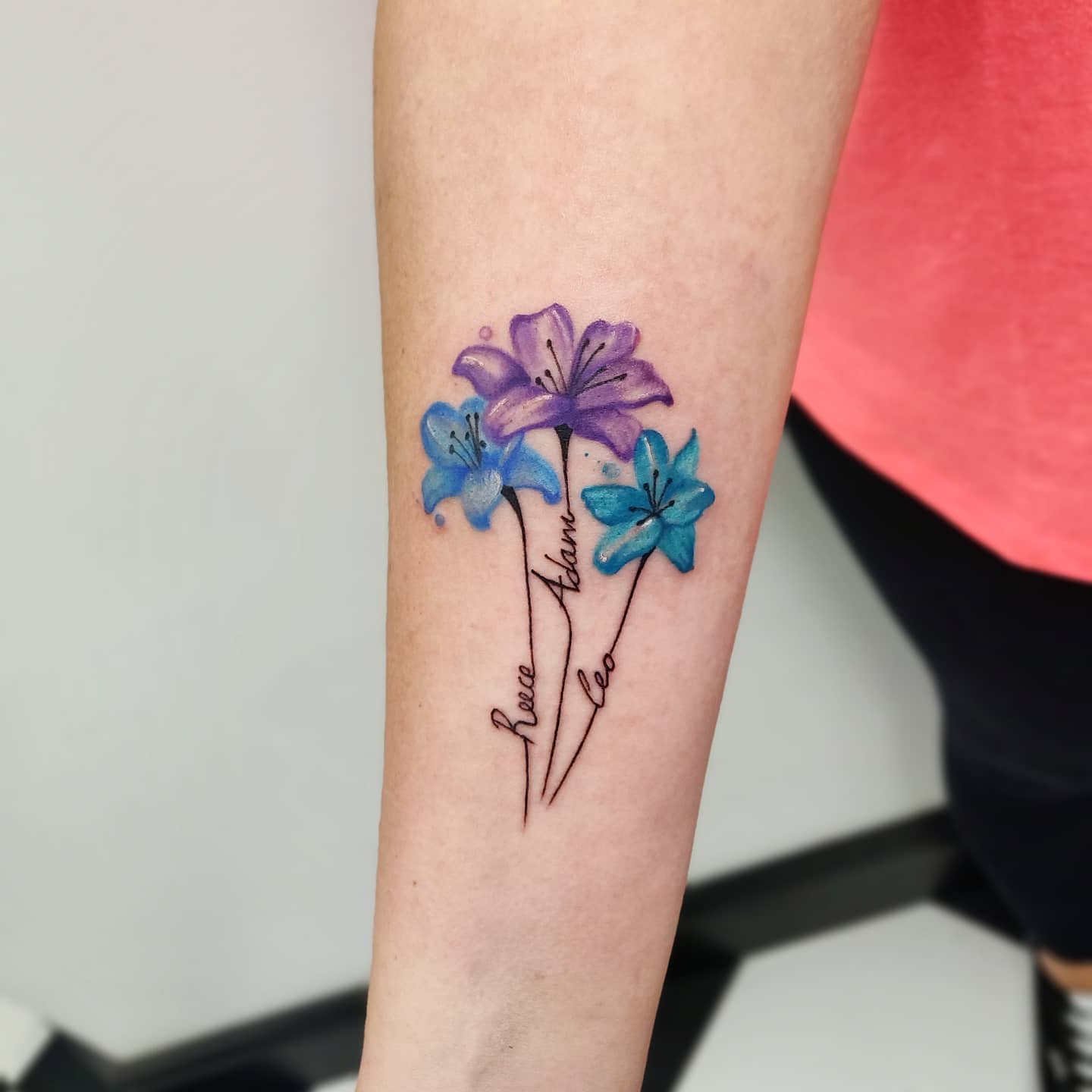 Flor Niño Nombre Tatuaje