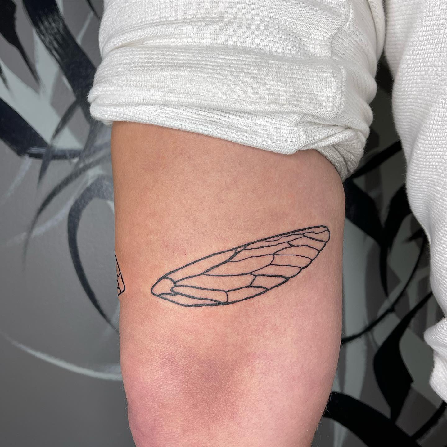Par de alas tatuaje de rodilla
