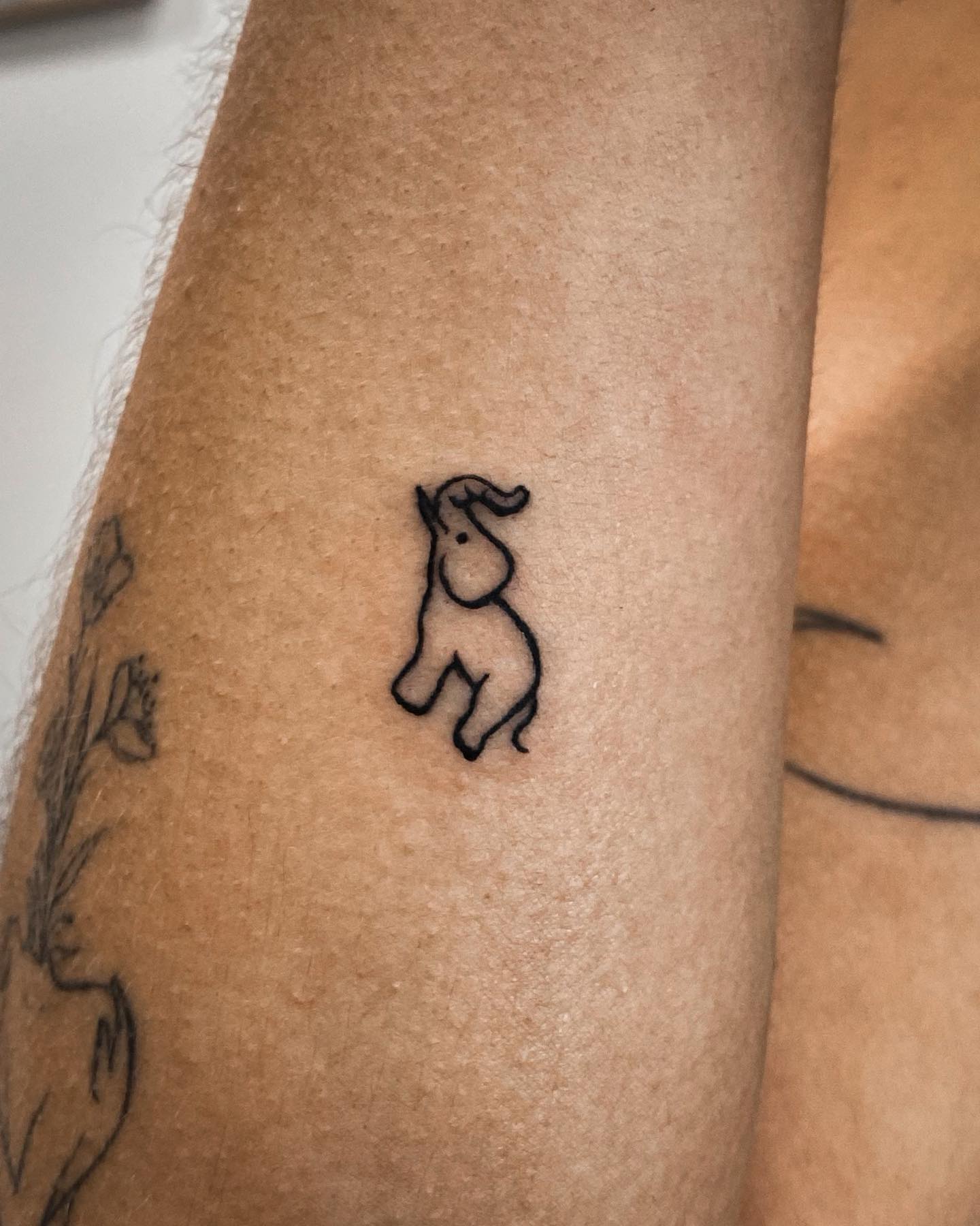 Pequeño tatuaje de elefante lindo