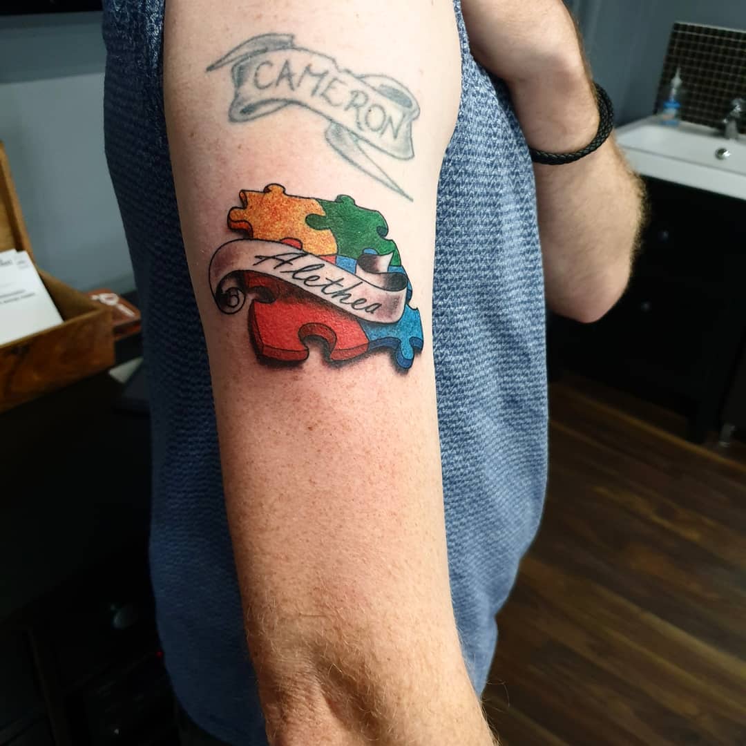 Rompecabezas Niño Nombre Tatuaje
