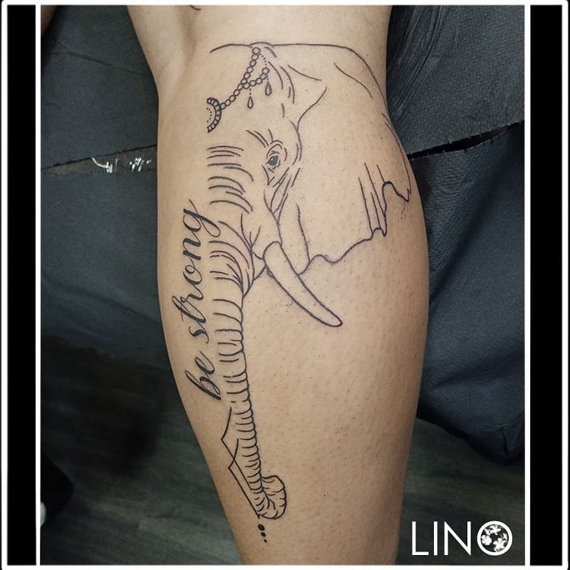 Tatuaje de Elefante Sabio