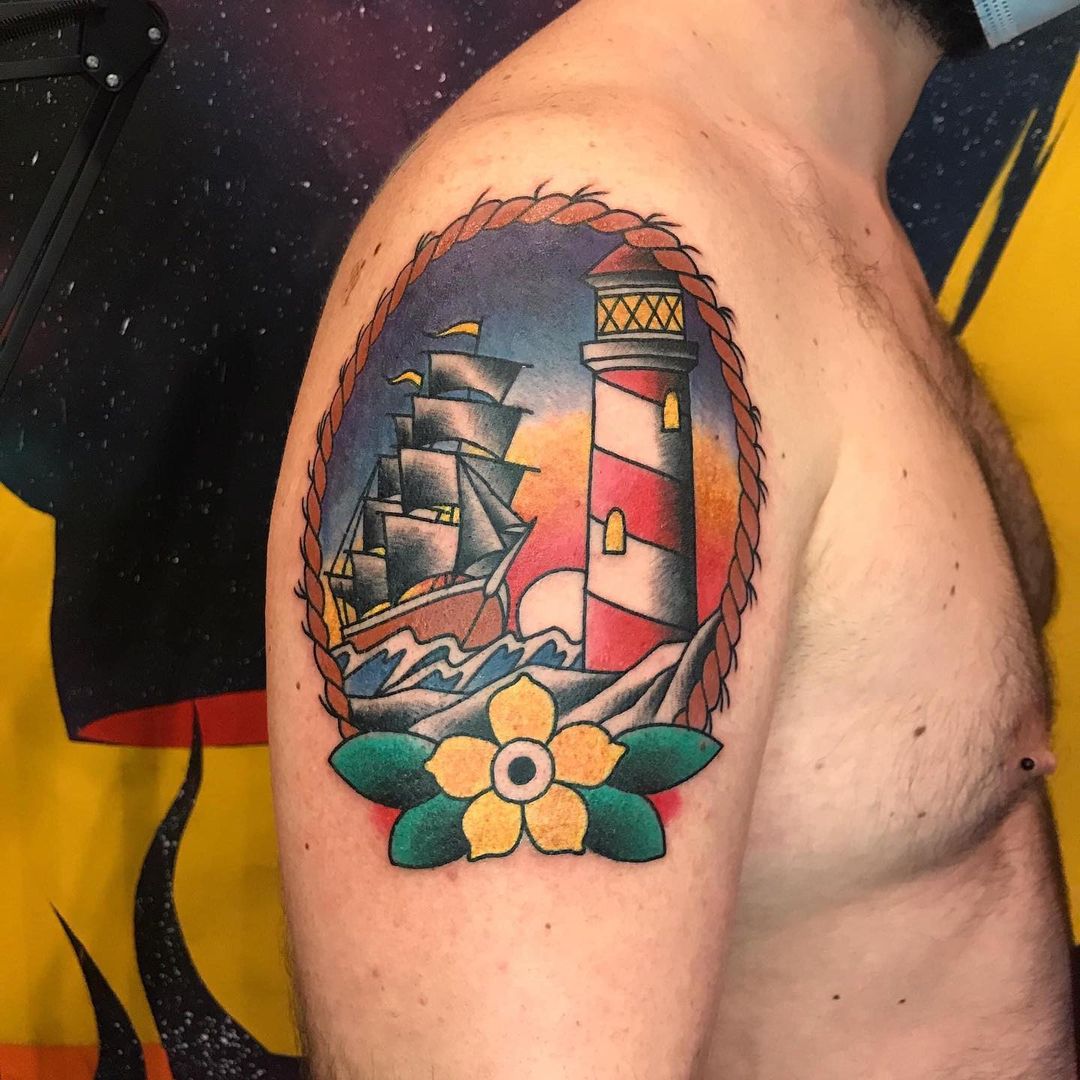 Tatuajes de Faros: 30 diseños increíbles que tienes que ver