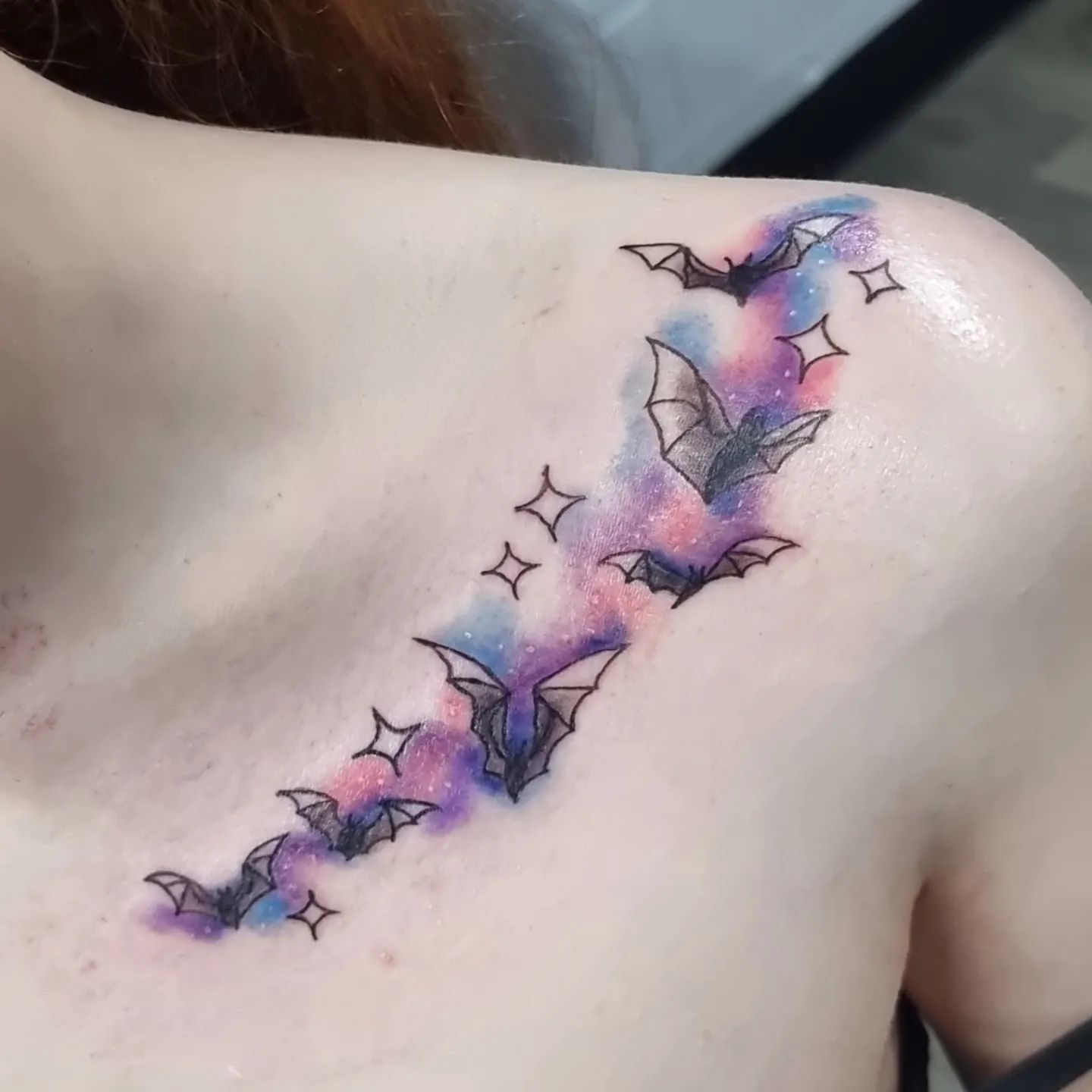 Tatuaje de murciélago volador.