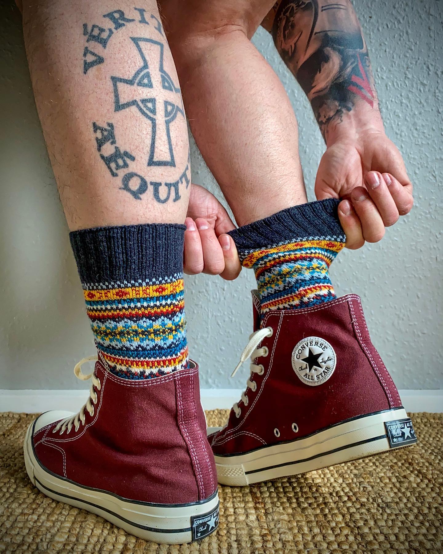 Ternero genial Tatuaje de Boondock Saints en un lugar remoto