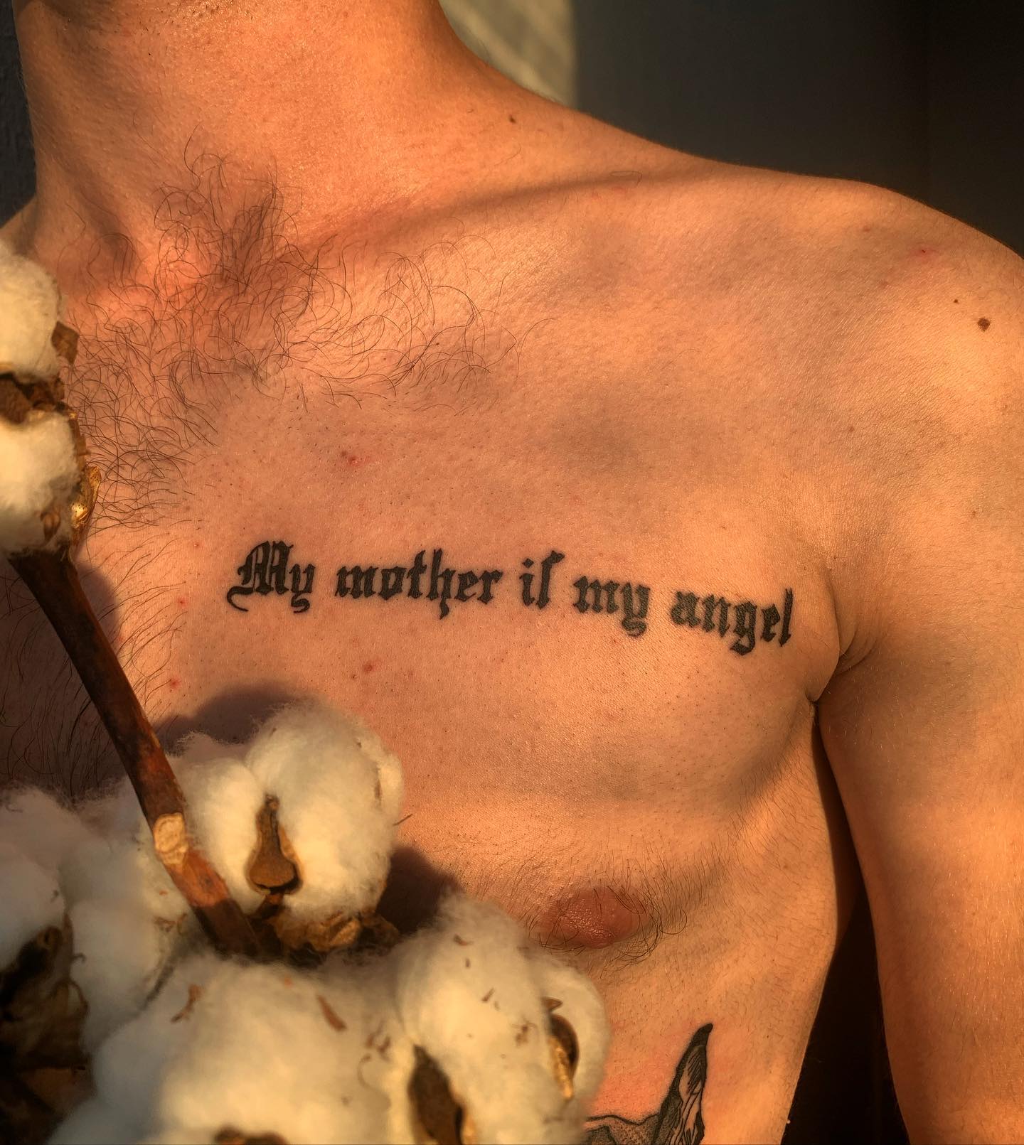 Cita tatuaje de pecho para hombres.