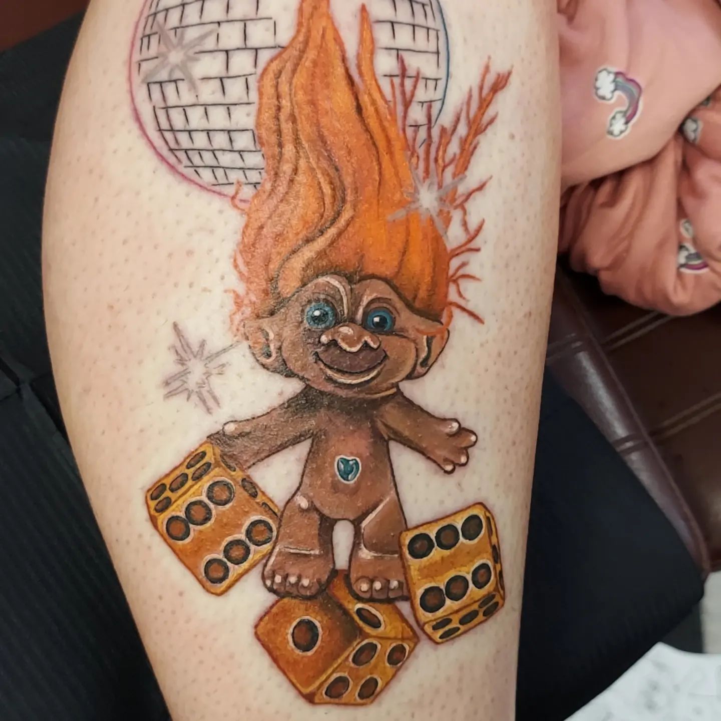 Tatuaje de dados retro