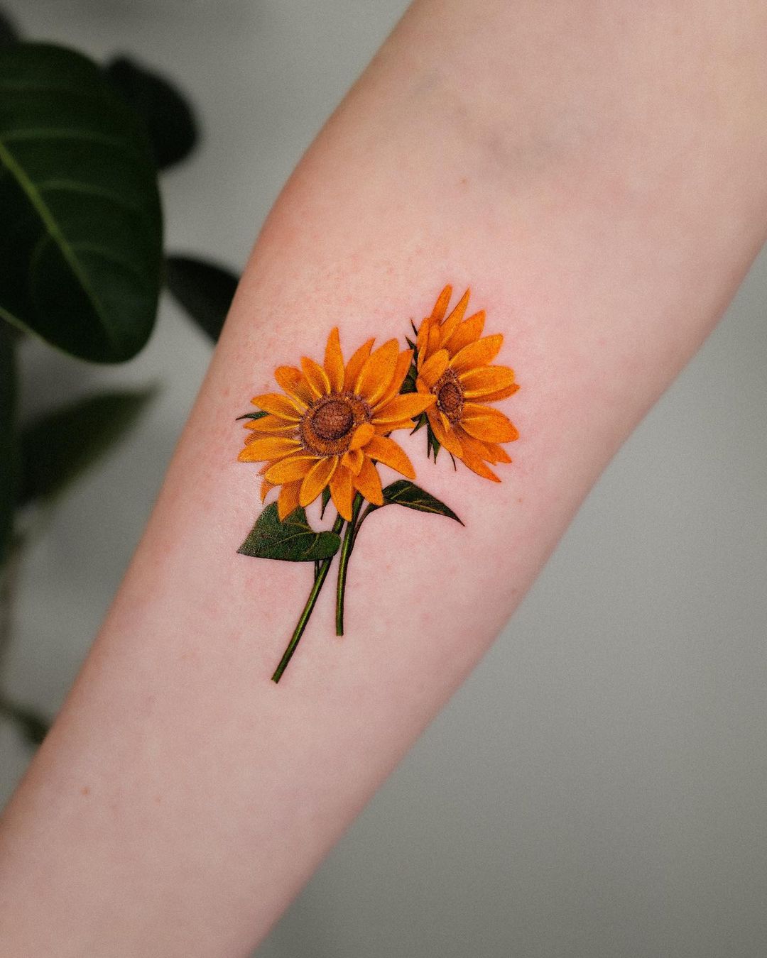 Tatuaje de girasol