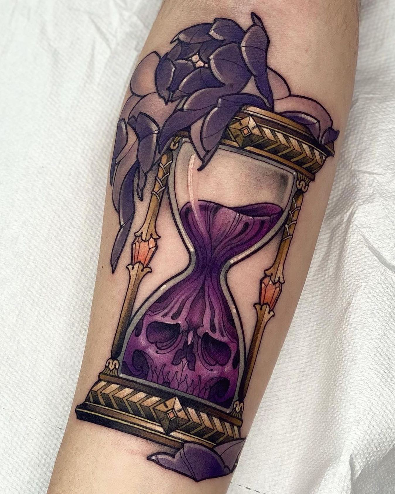Tatuajes con un reloj de arena: 30 Ideas y diseños modernos en HD