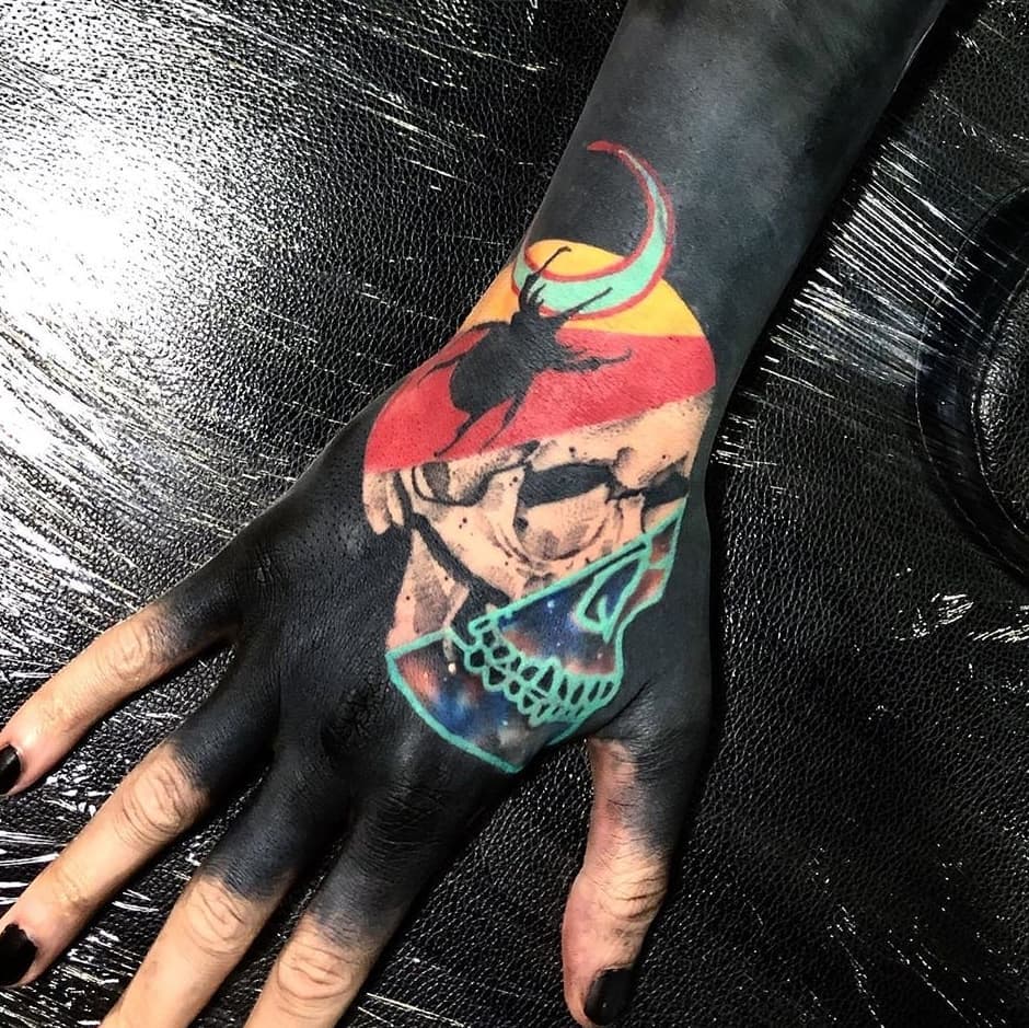 Diseño de Tatuaje de Nudillo de Calavera
