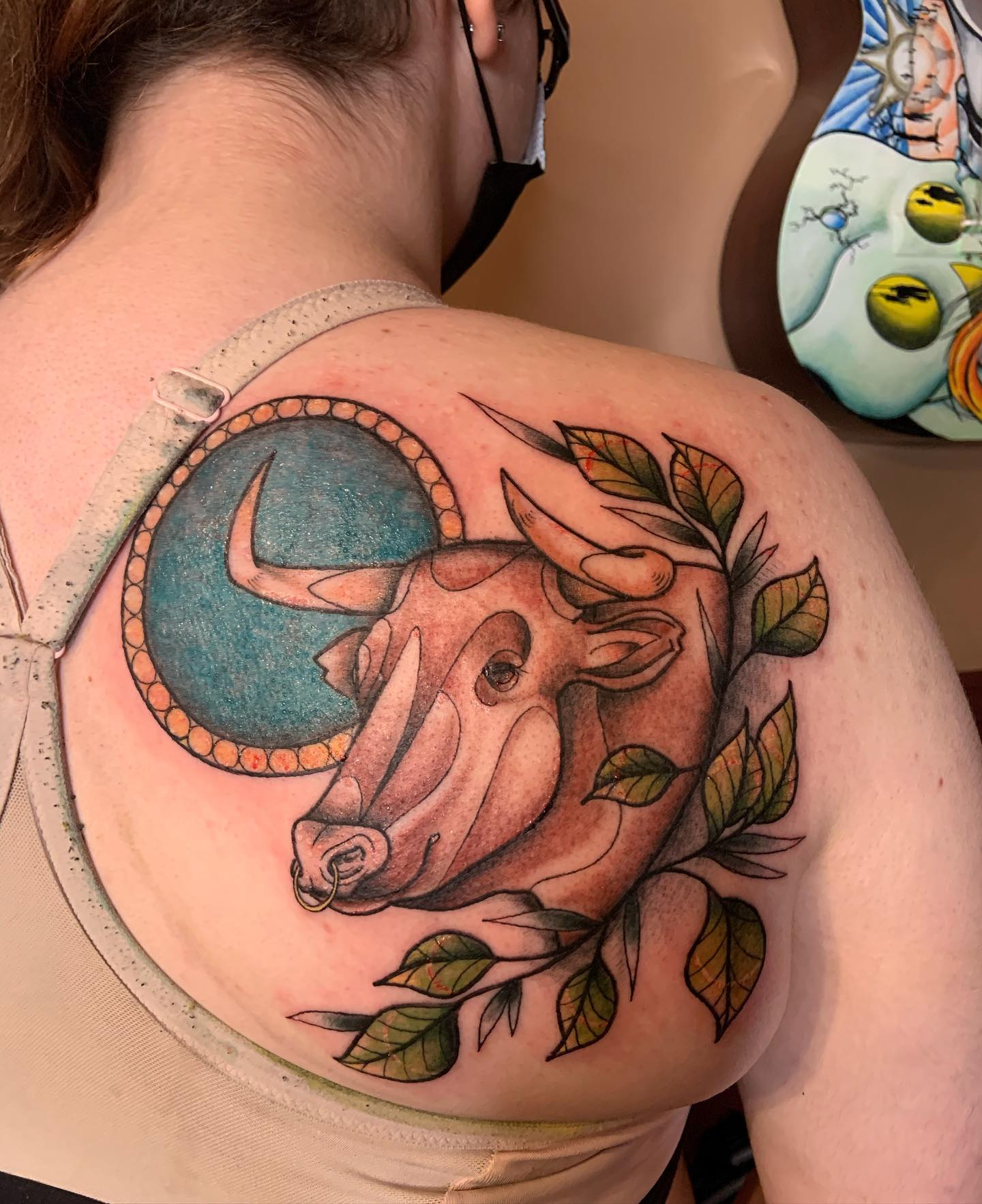 Lado Estómago Tatuaje de Tauro