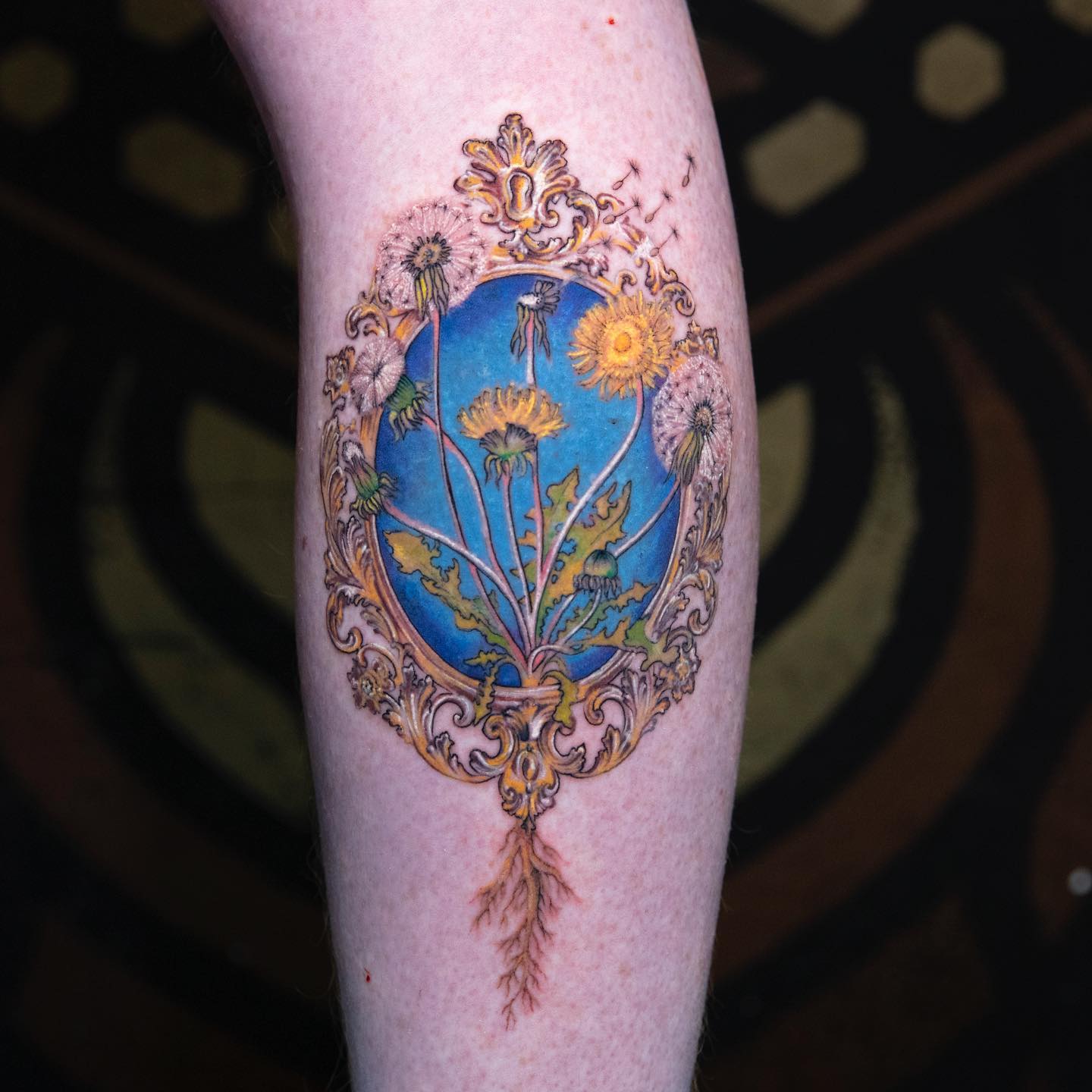 Tatuaje artístico Flor de diente de león