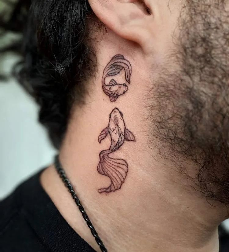 Tatuaje de garganta acuático.
