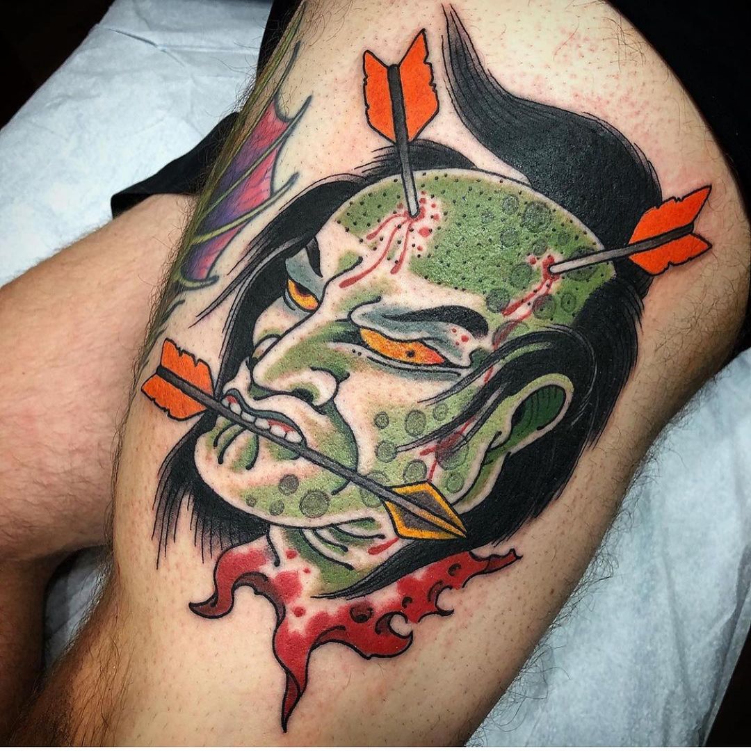 Tatuaje de Namakubi para hombres.