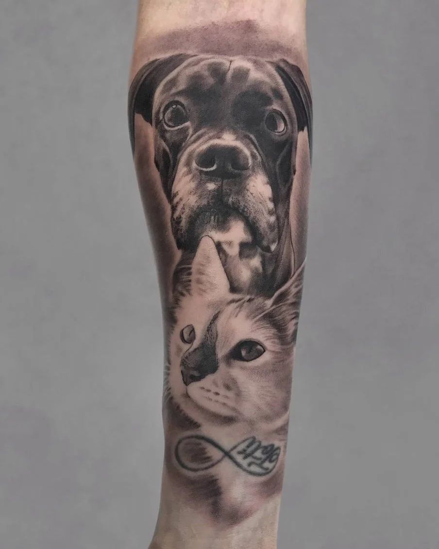 Tatuaje de pata de perro